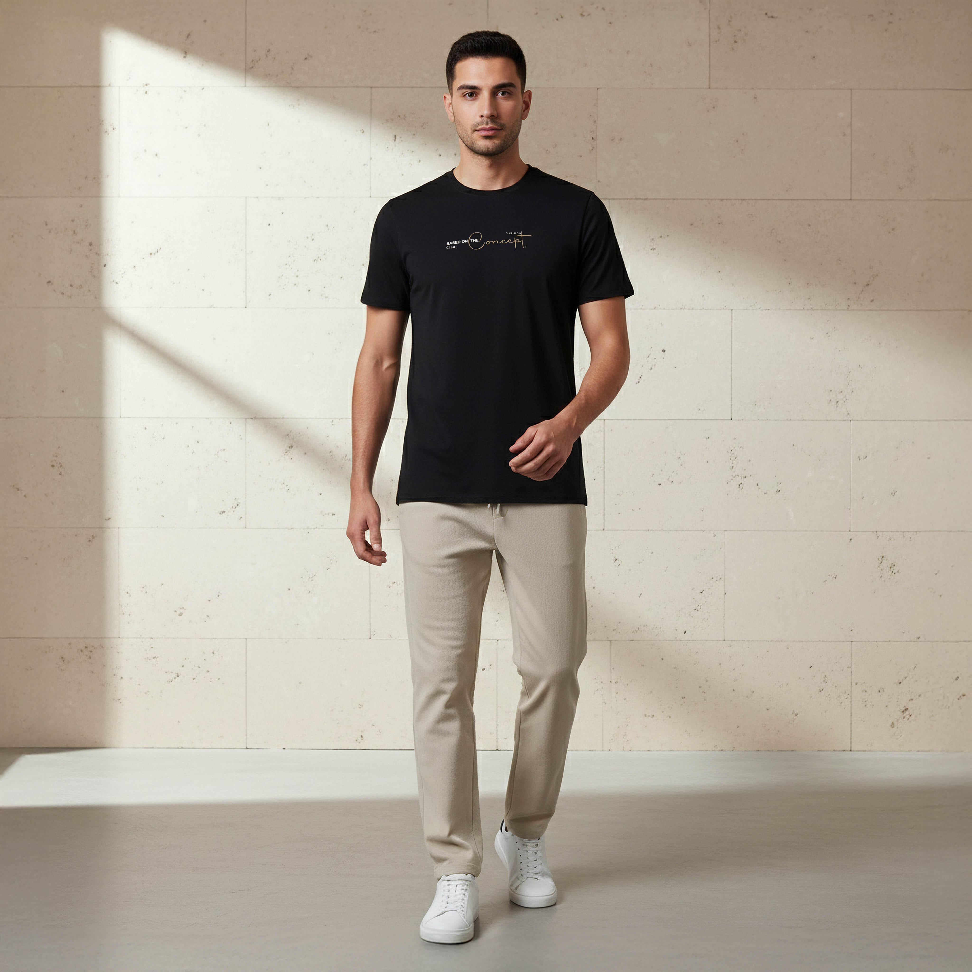 Iconic Men Slim Fit Round Neck Short Sleeve Slogan Print T-shirt-men-clothing-tshirtsandpolos-tshirts-image-2
