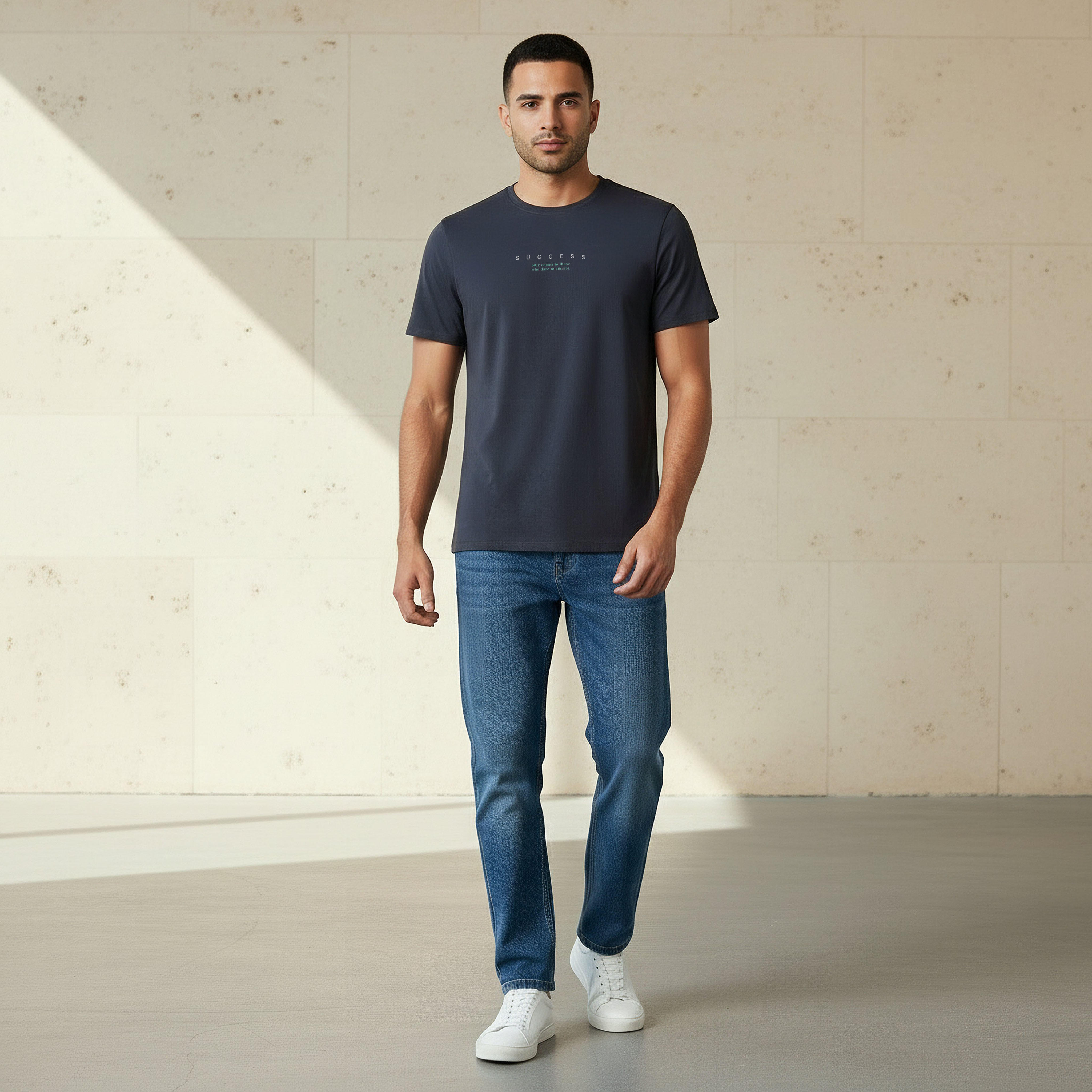 Iconic Men Slim Fit Round Neck Short Sleeve Slogan Print T-shirt-men-clothing-tshirtsandpolos-tshirts-image-5