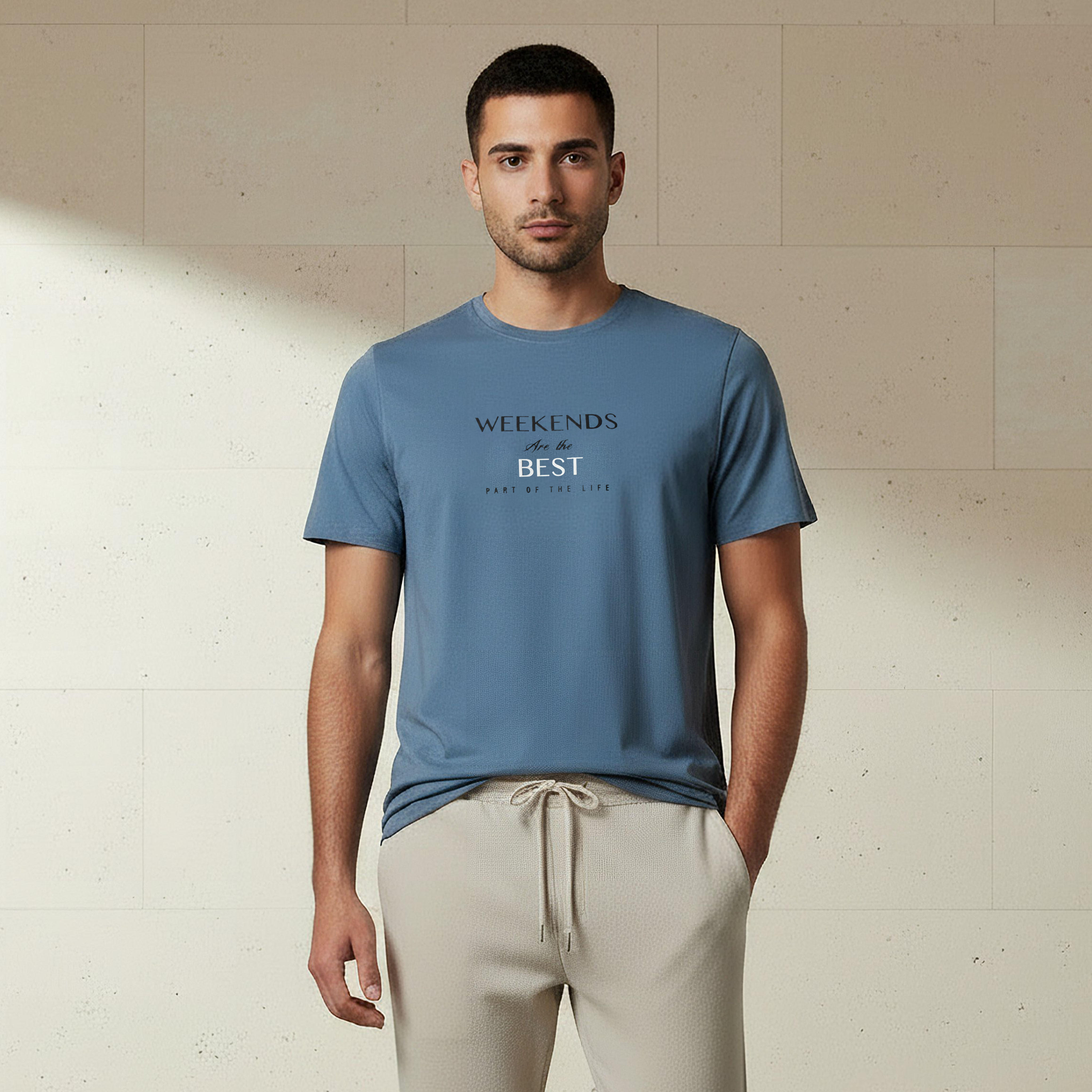 Iconic Men Slim Fit Round Neck Short Sleeve Slogan Print T-shirt-men-clothing-tshirtsandpolos-tshirts-image-1