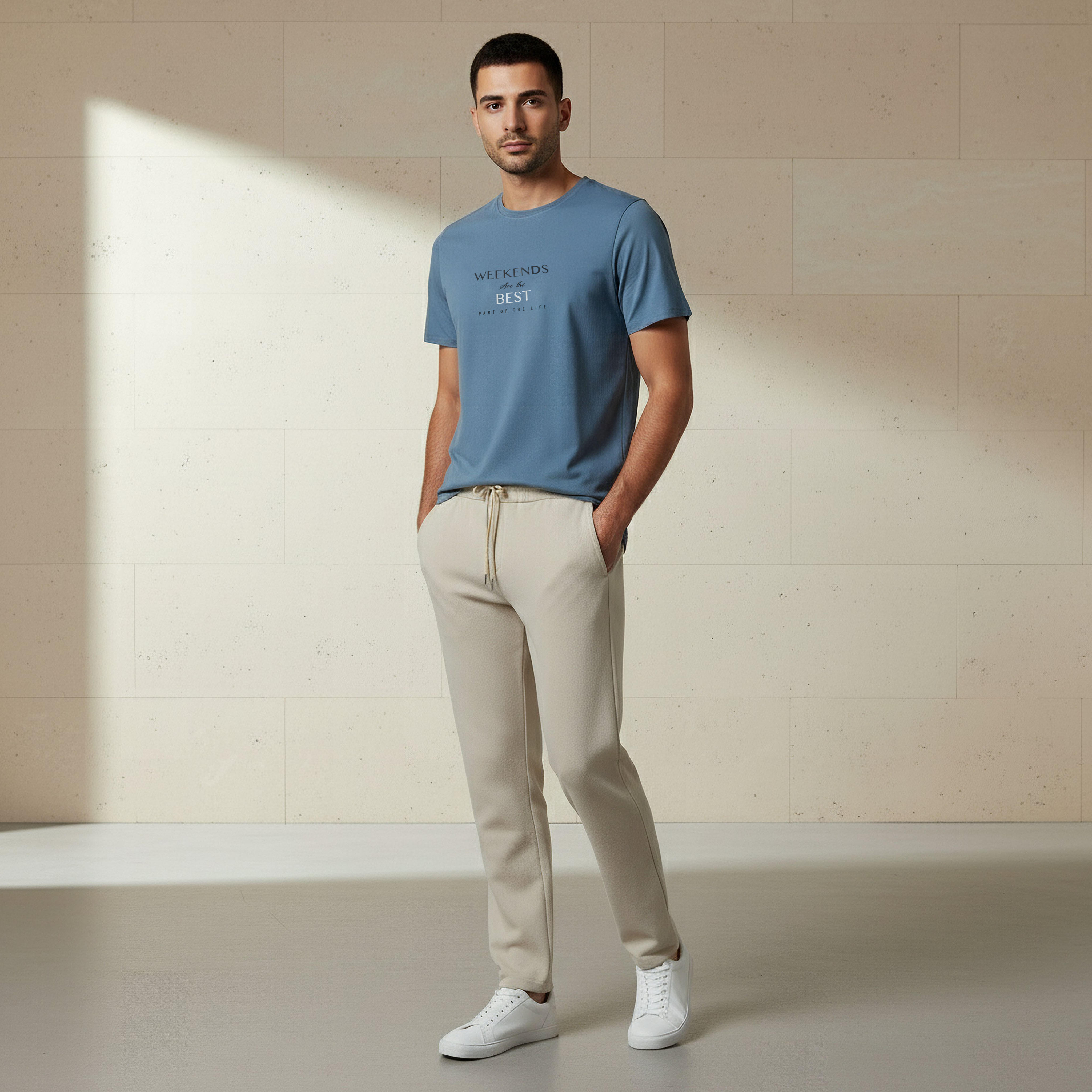 Iconic Men Slim Fit Round Neck Short Sleeve Slogan Print T-shirt-men-clothing-tshirtsandpolos-tshirts-image-2