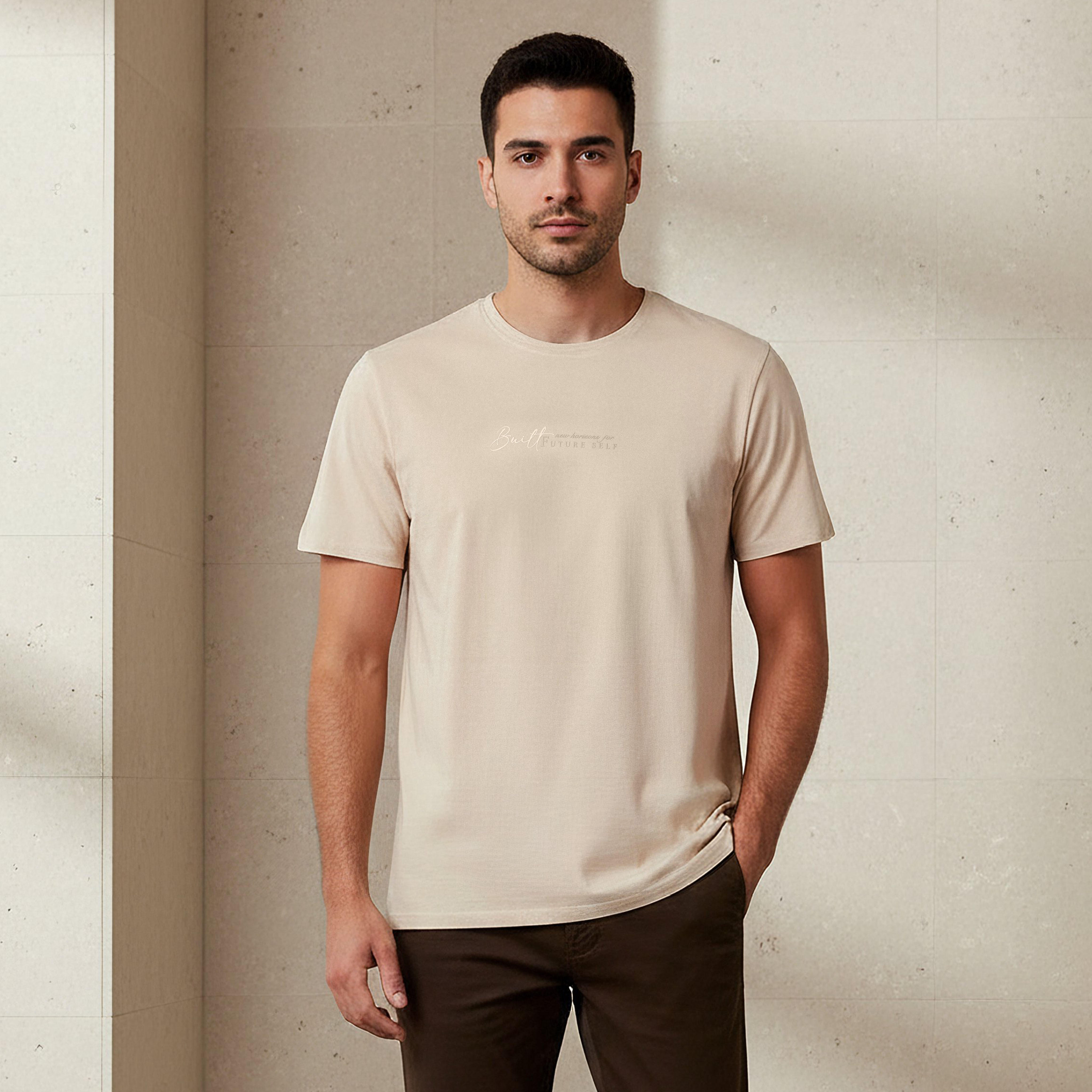 Iconic Men Slim Fit Round Neck Short Sleeve Slogan Print T-shirt-men-clothing-tshirtsandpolos-tshirts-image-1