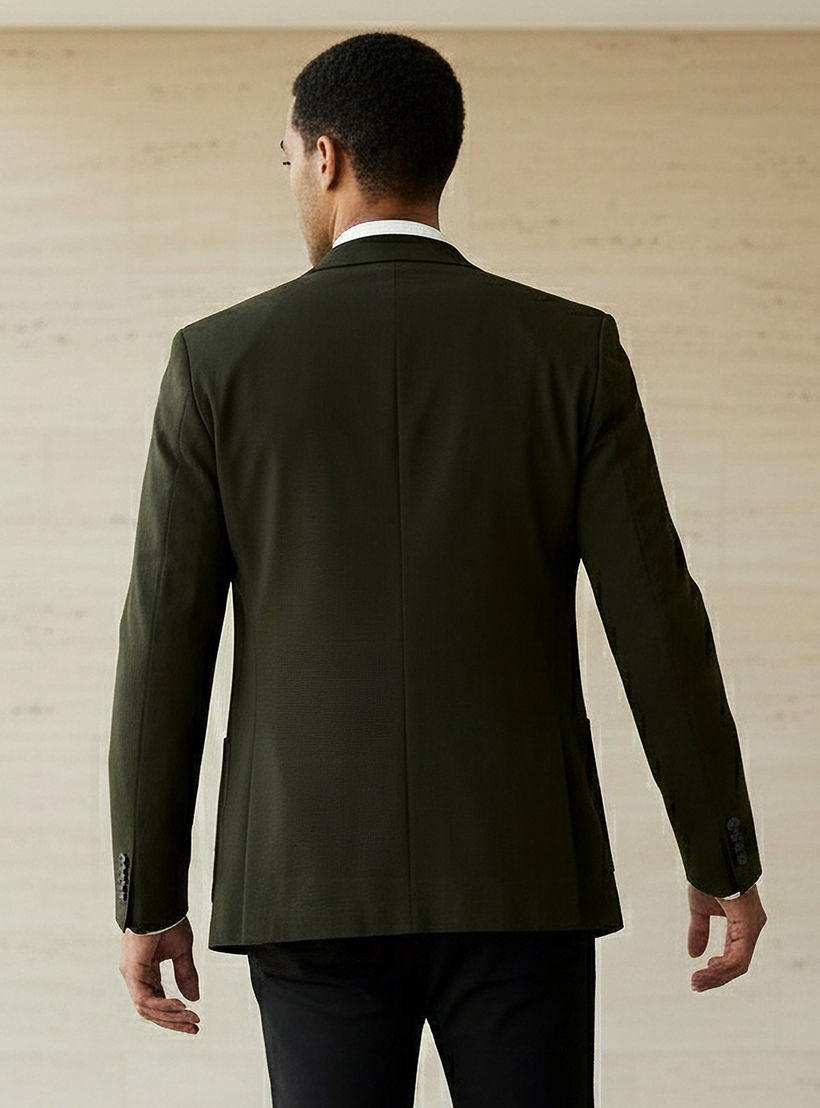 بليزر بقصة سليم وياقة مطوية للرجال من آيكونيك-men-winterwear-jacketsandblazers-image-3