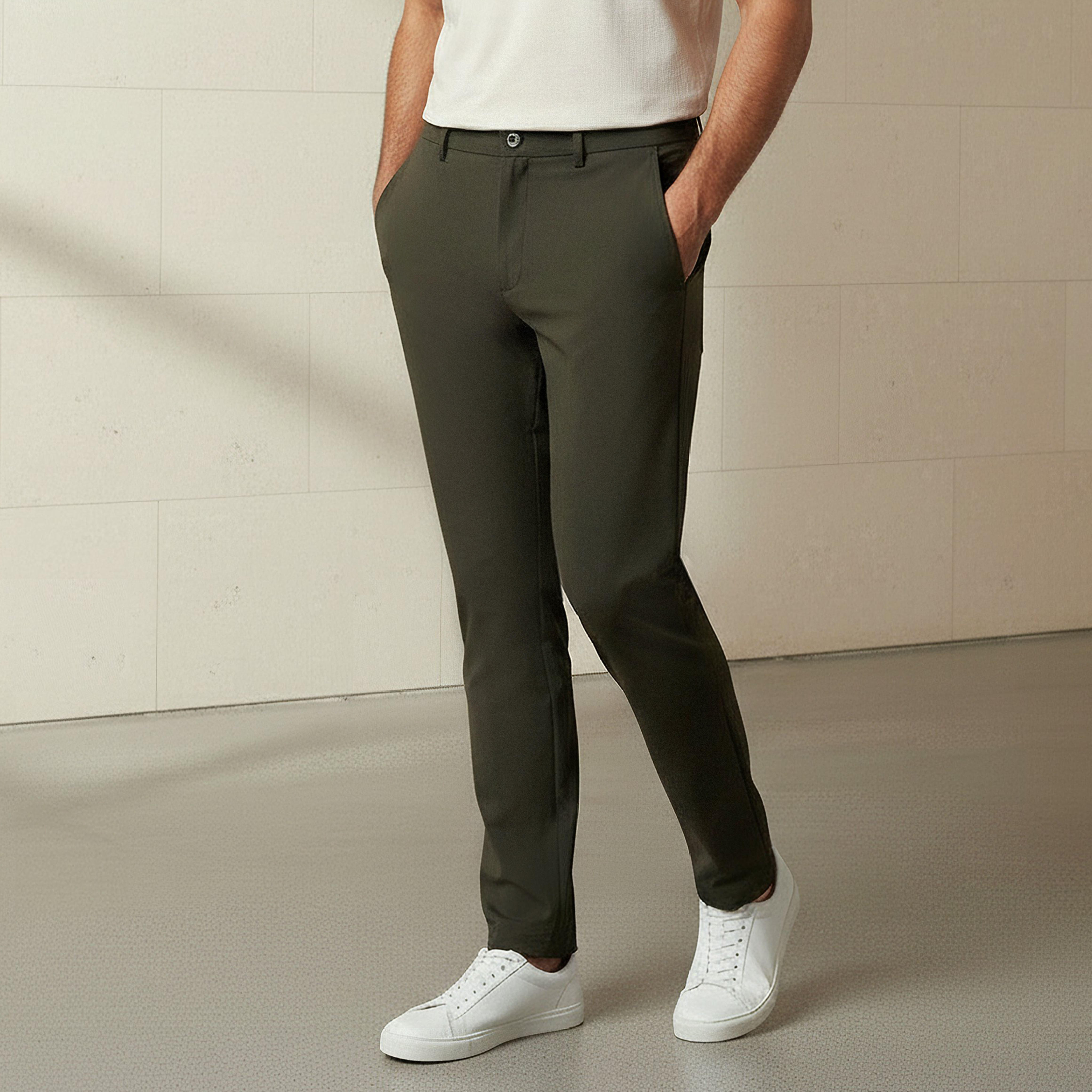 Iconic Men Slim Fit Trousers-men-clothing-coordsets-image-1