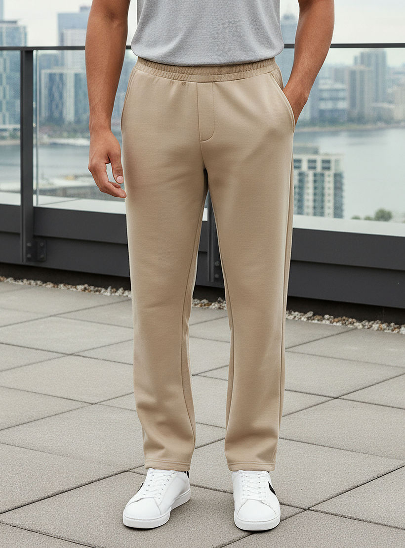 Iconic Men Regular Fit Track Pants with Flexi Waist-men-clothing-bottoms-joggers-image-1
