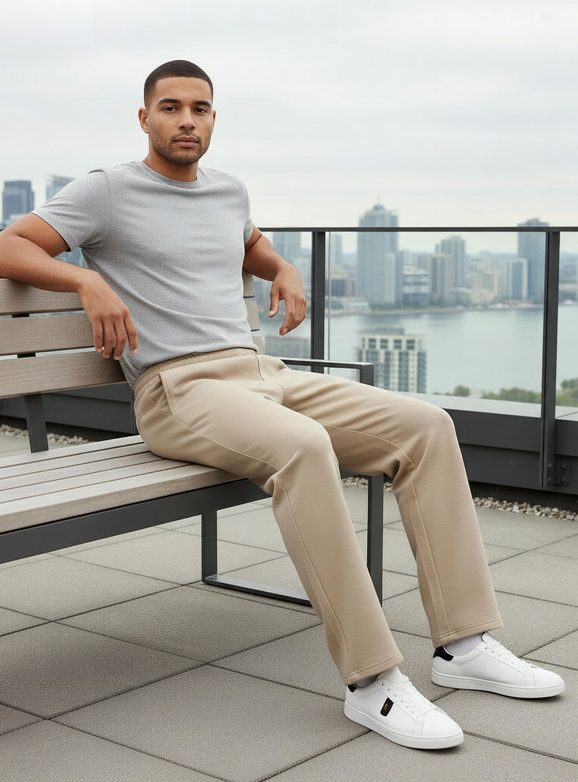 Iconic Men Regular Fit Track Pants with Flexi Waist-men-clothing-bottoms-joggers-image-5