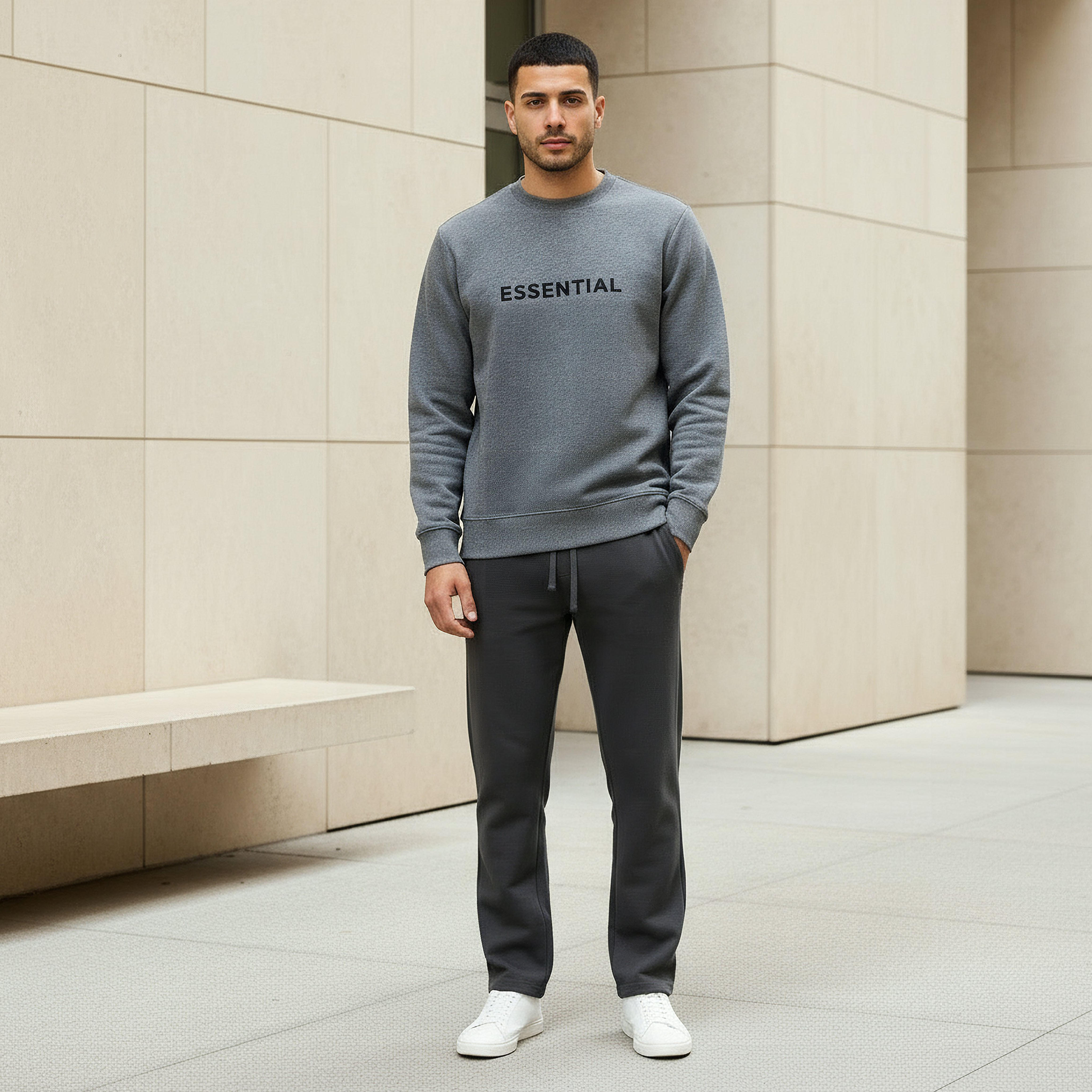 Iconic Men Regular Fit Slogan Embroidered Sweatshirt-men-winterwear-hoodiesandsweatshirts-image-2
