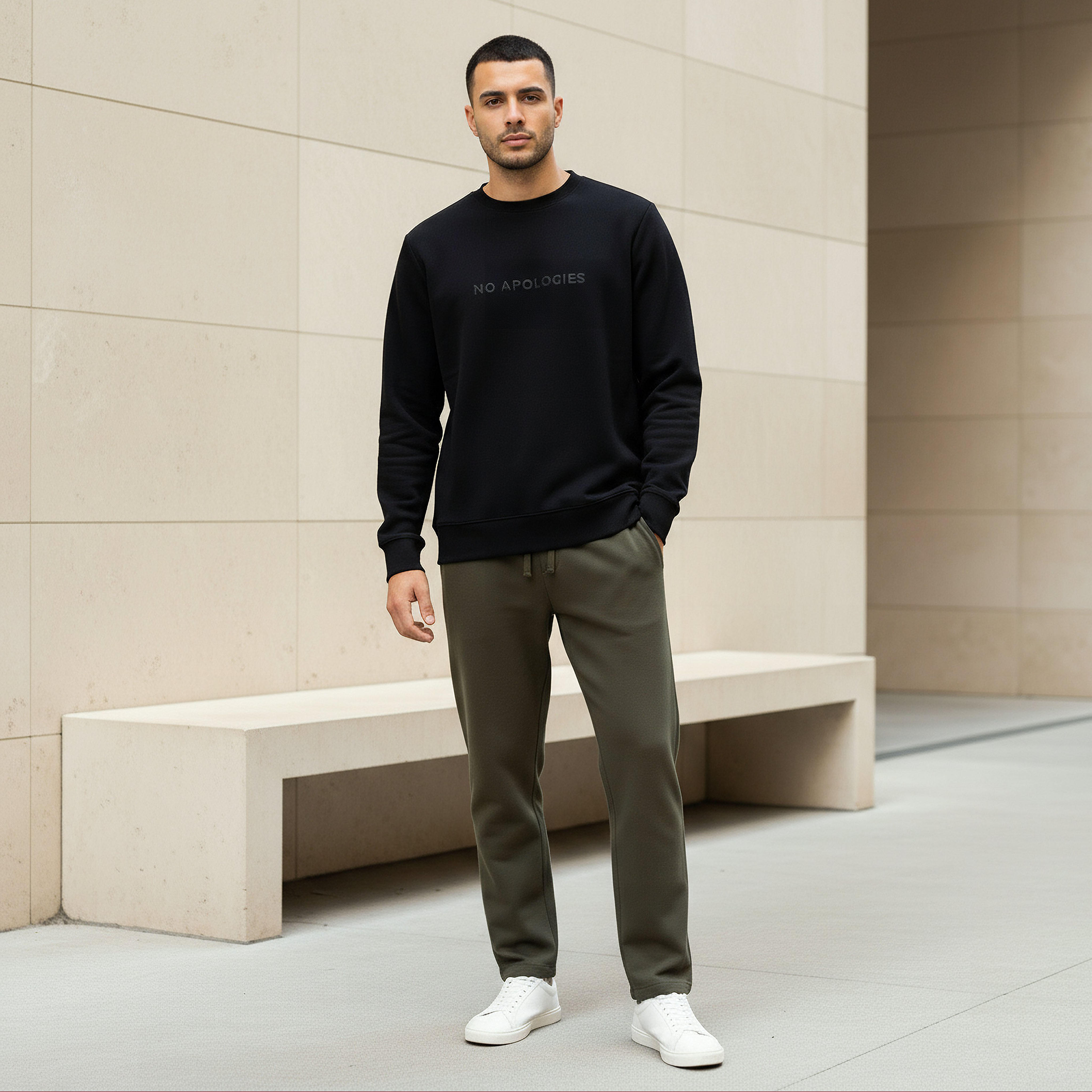 Iconic Men Regular Fit Slogan Embroidered Sweatshirt-men-winterwear-hoodiesandsweatshirts-image-2