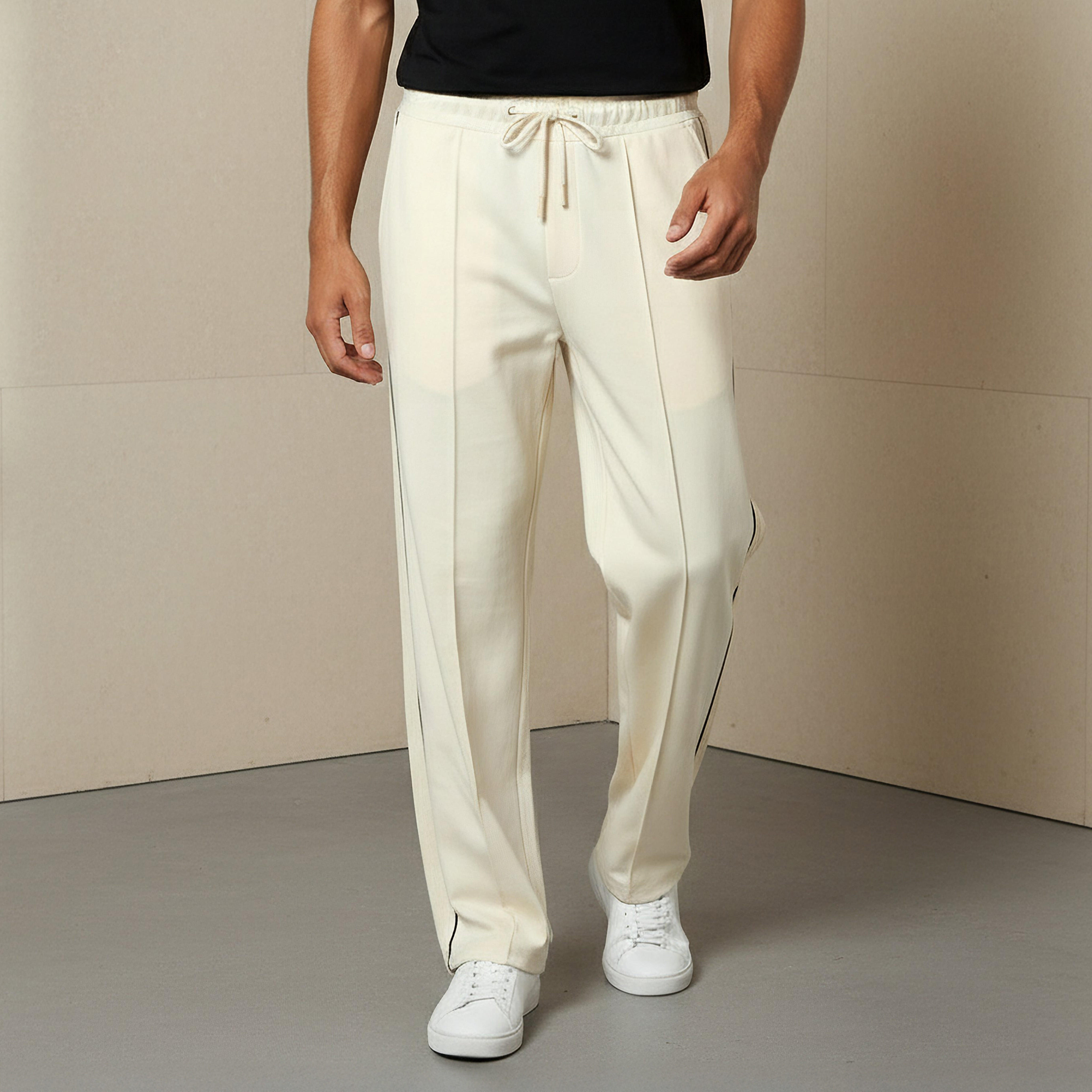 Iconic Men Regular Fit Joggers with Tape Detail-men-clothing-bottoms-joggers-image-1