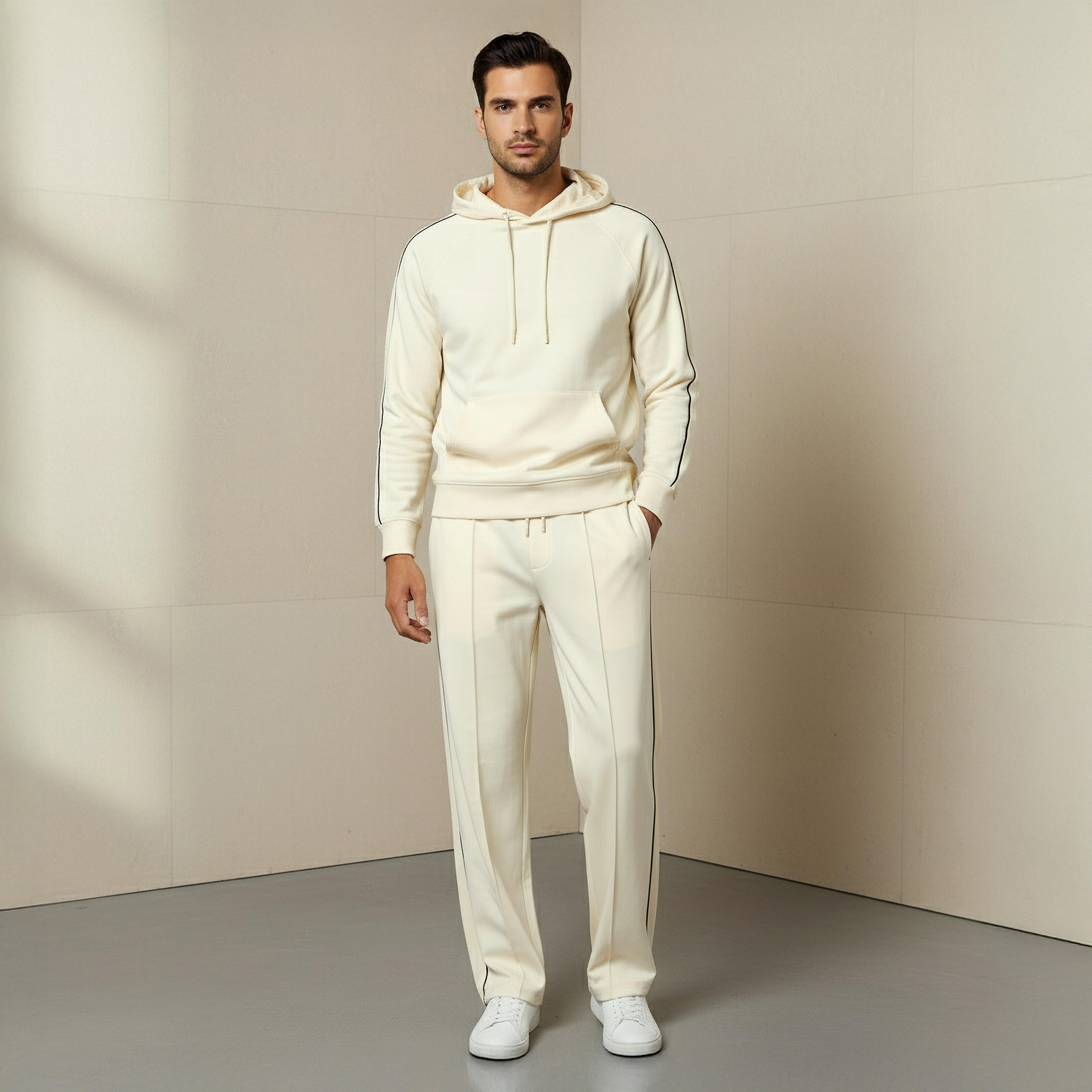 Iconic Men Regular Fit Joggers with Tape Detail-men-clothing-bottoms-joggers-image-2