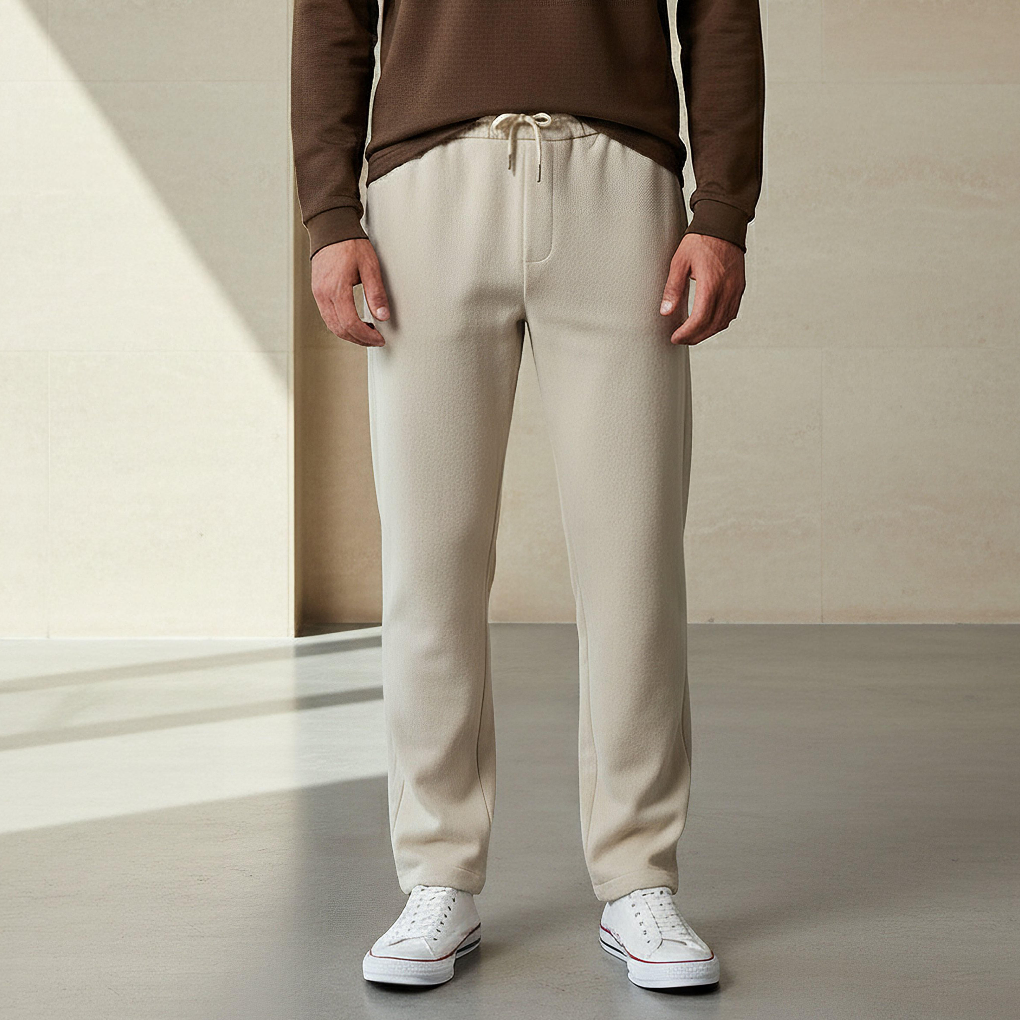 بنطلون رياضي رجالي بقصة عادية وجيوب من آيكونيك-men-clothing-bottoms-joggers-image-4