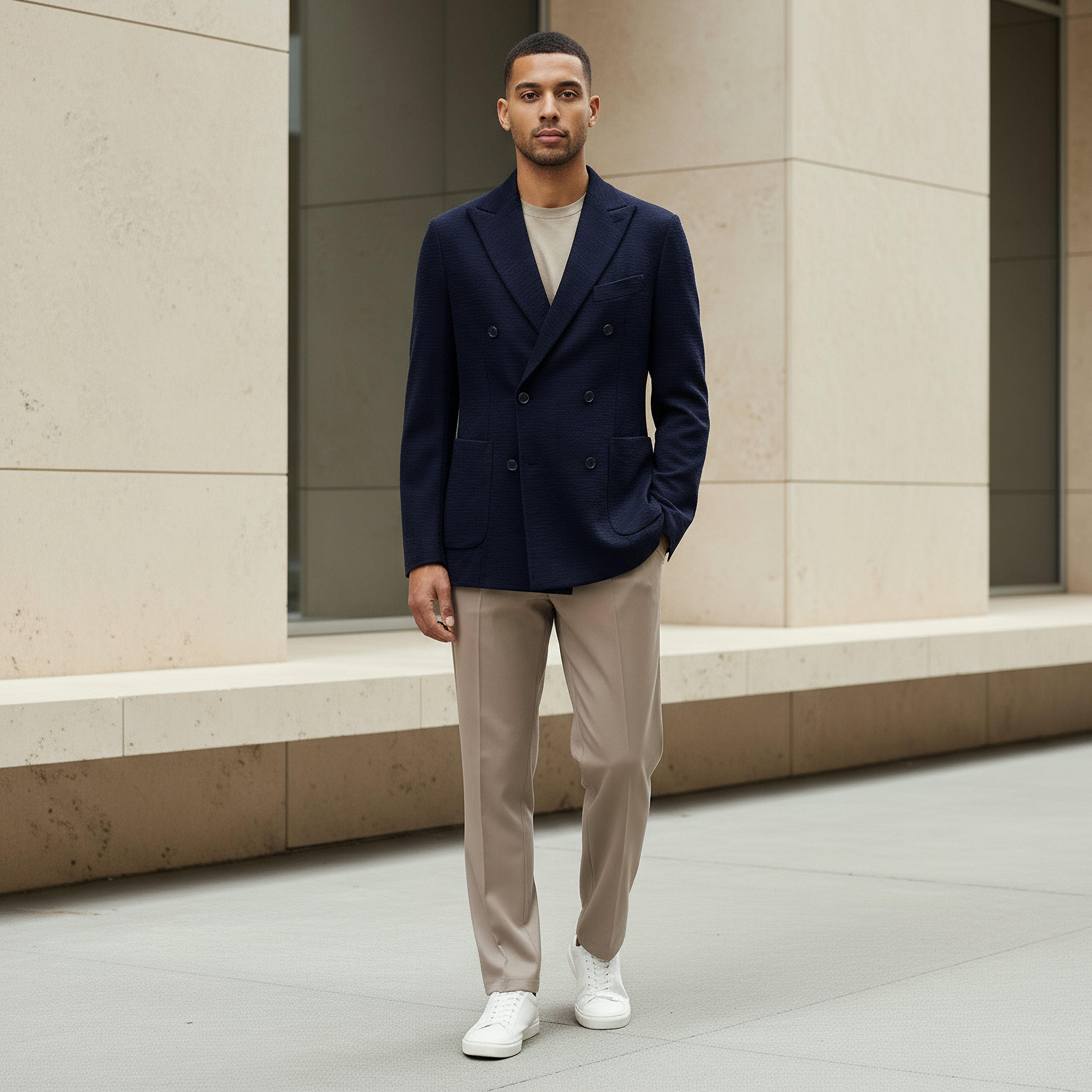 Iconic Men Slim Fit Double Breasted Blazer-men-winterwear-jacketsandblazers-image-2