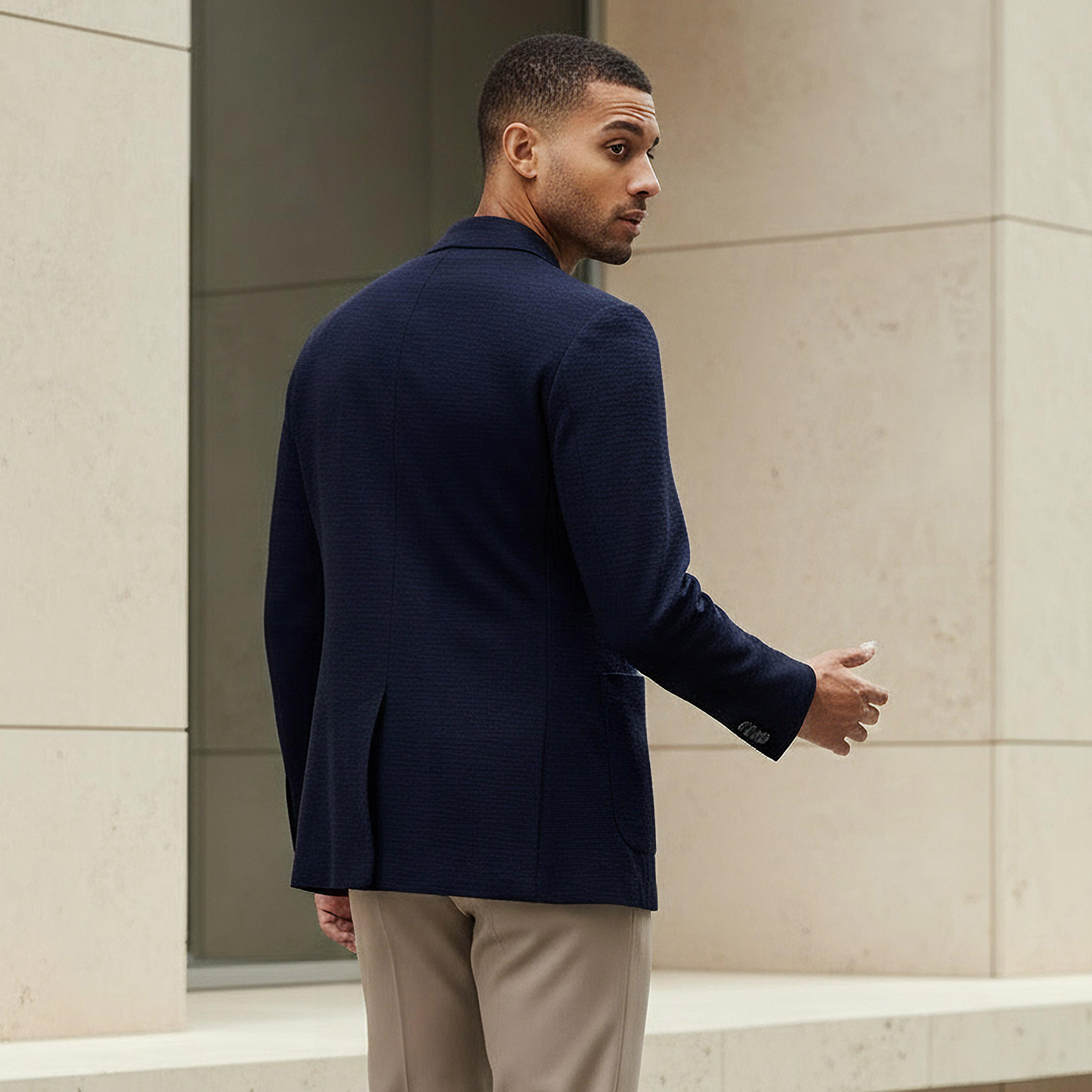Iconic Men Slim Fit Double Breasted Blazer-men-winterwear-jacketsandblazers-image-3