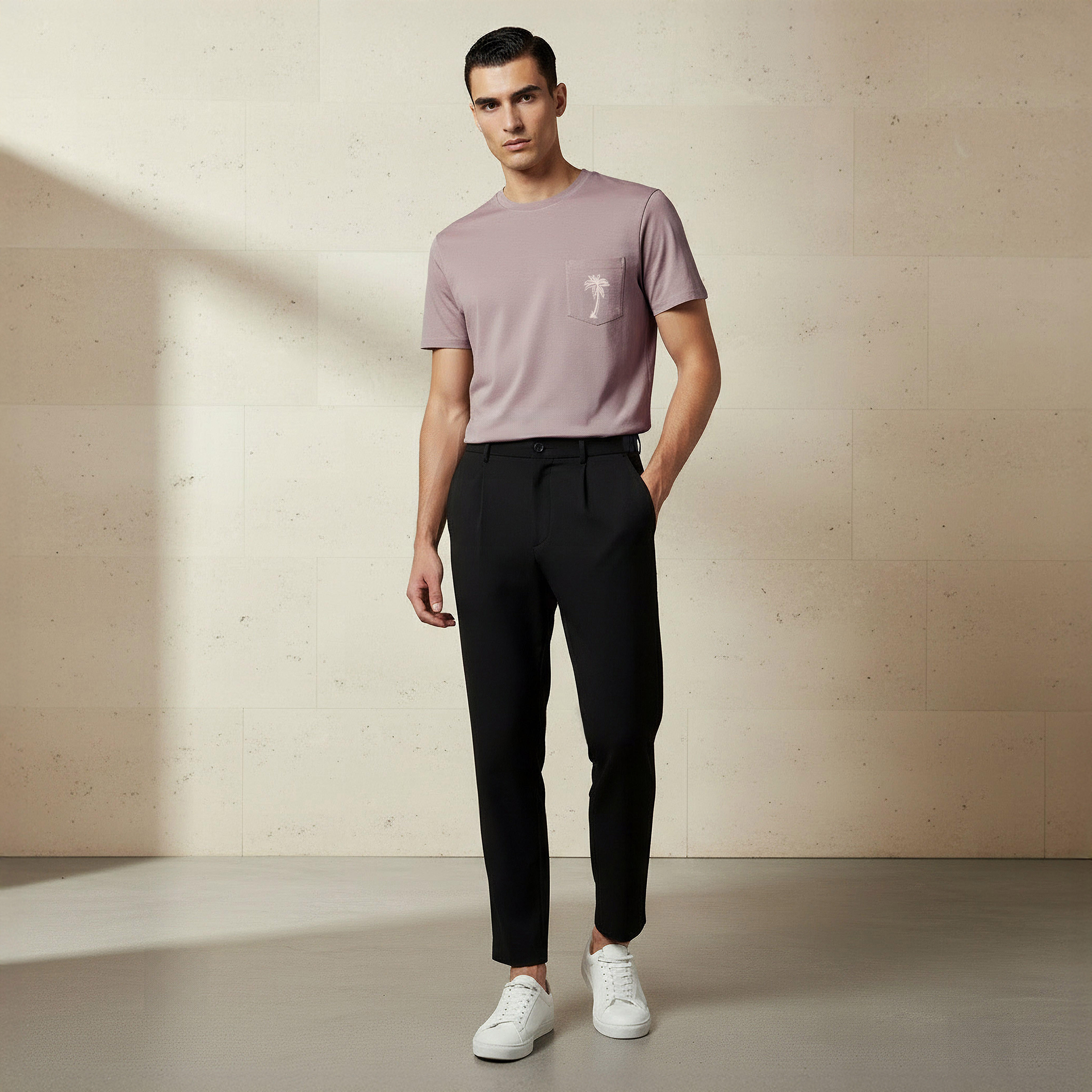 Iconic Men Regular Fit Pleated Trousers-men-clothing-bottoms-trousersandchinos-trousers-image-3