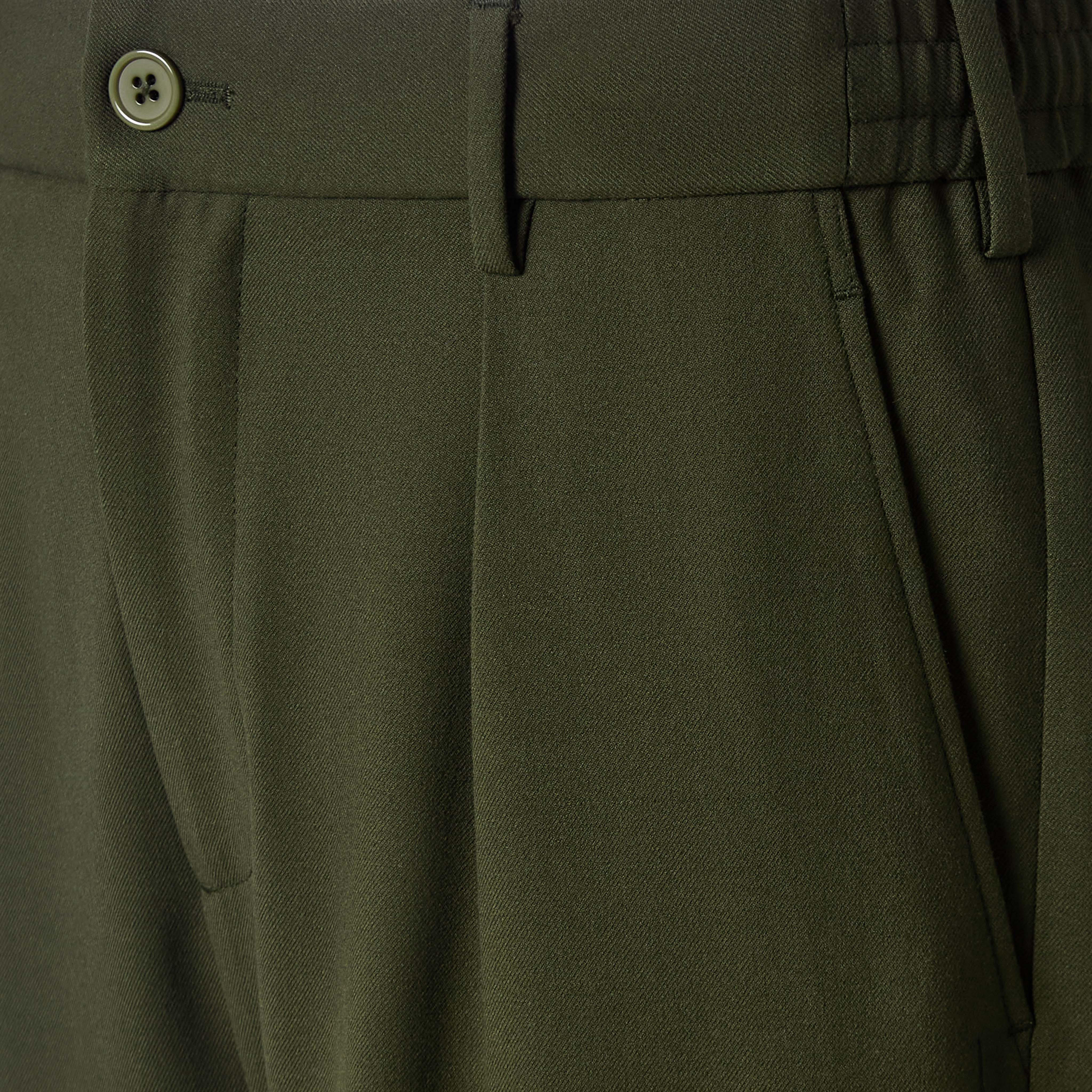 بنطلون بقصة عادية وكسرات للرجال من آيكونيك-men-clothing-bottoms-trousersandchinos-trousers-image-1