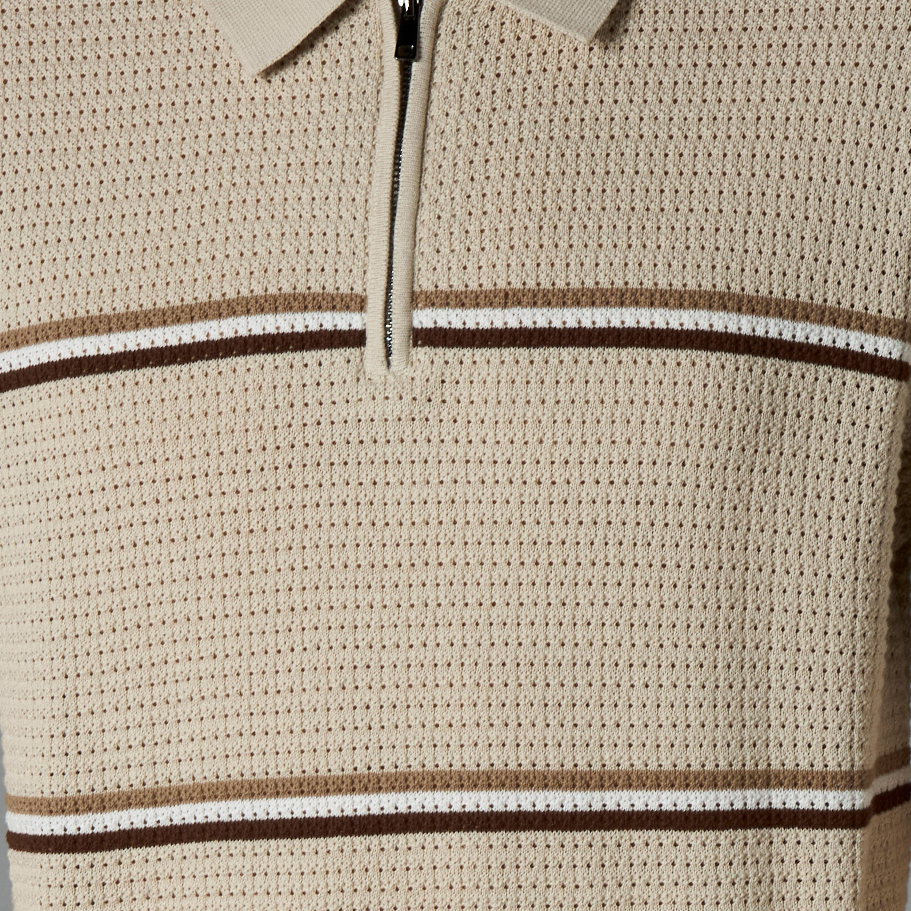 Iconic Men Short Sleeve Striped Polo T-shirt-men-clothing-tshirtsandpolos-polos-image-4