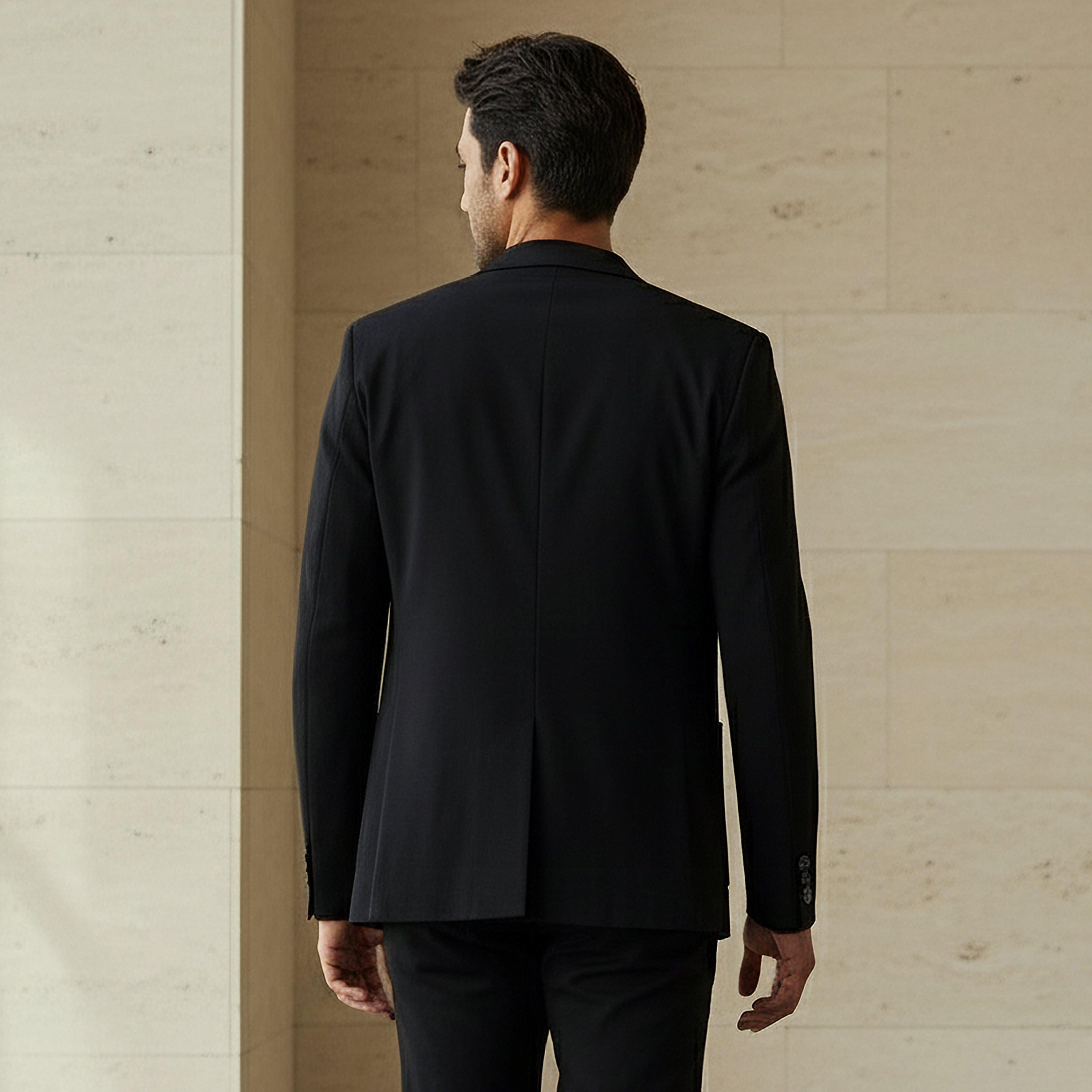 بليزر بقصة سليم وياقة مطوية للرجال من آيكونيك-men-winterwear-jacketsandblazers-image-3