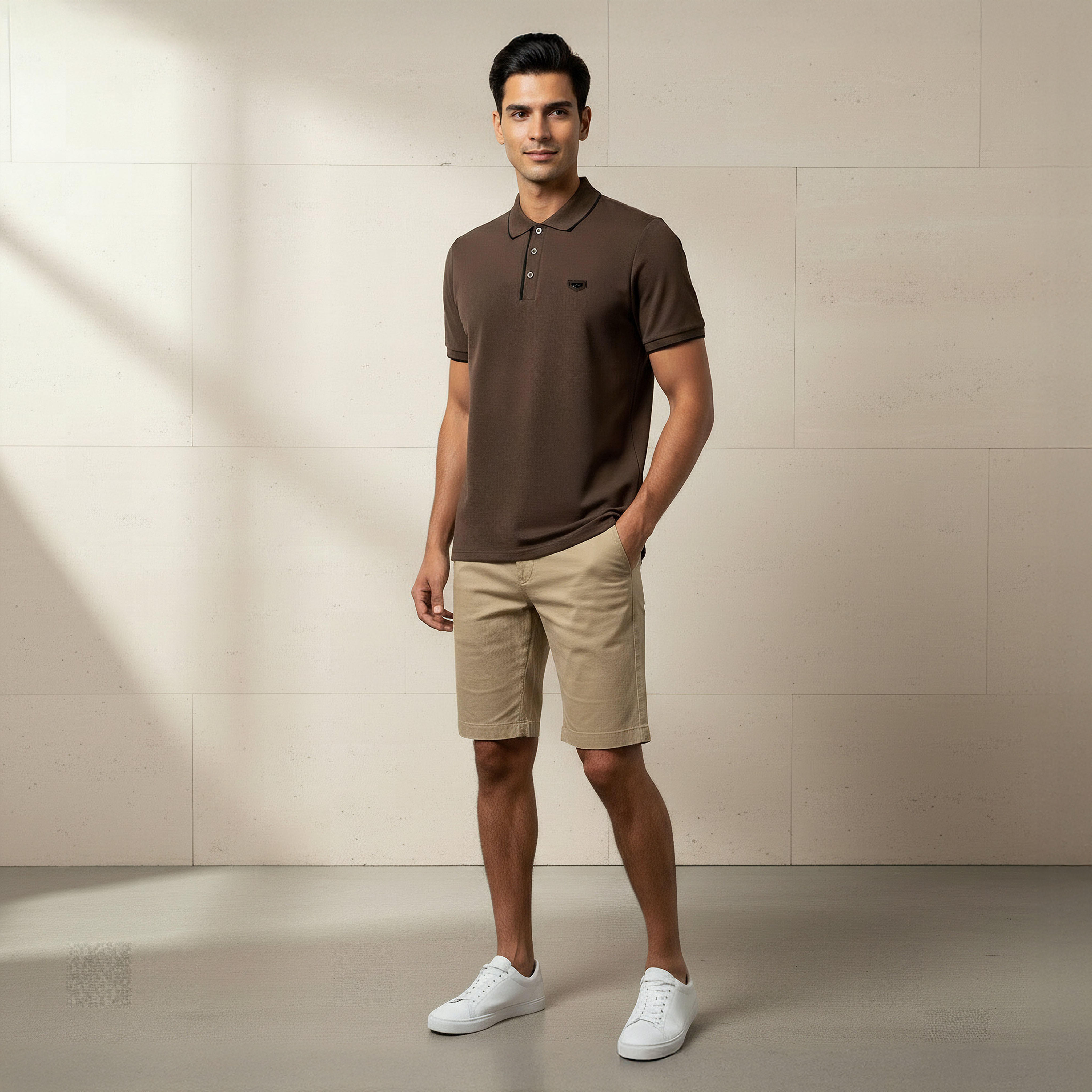 Iconic Men Short Sleeve Badge Accent Polo T-shirt-men-clothing-tshirtsandpolos-polos-image-2