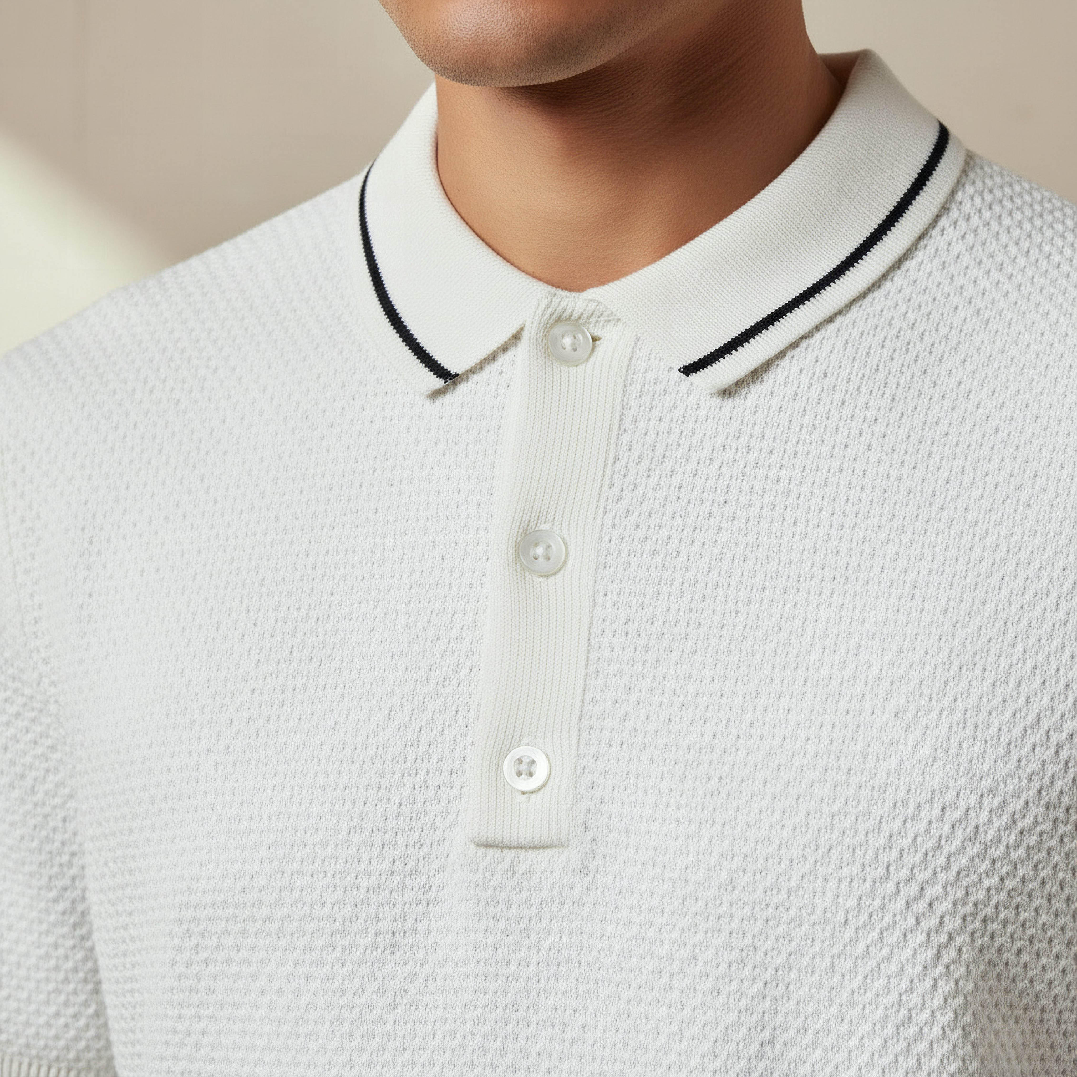 Iconic Men Short Sleeves Textured Polo T-shirt-men-clothing-tshirtsandpolos-polos-image-4