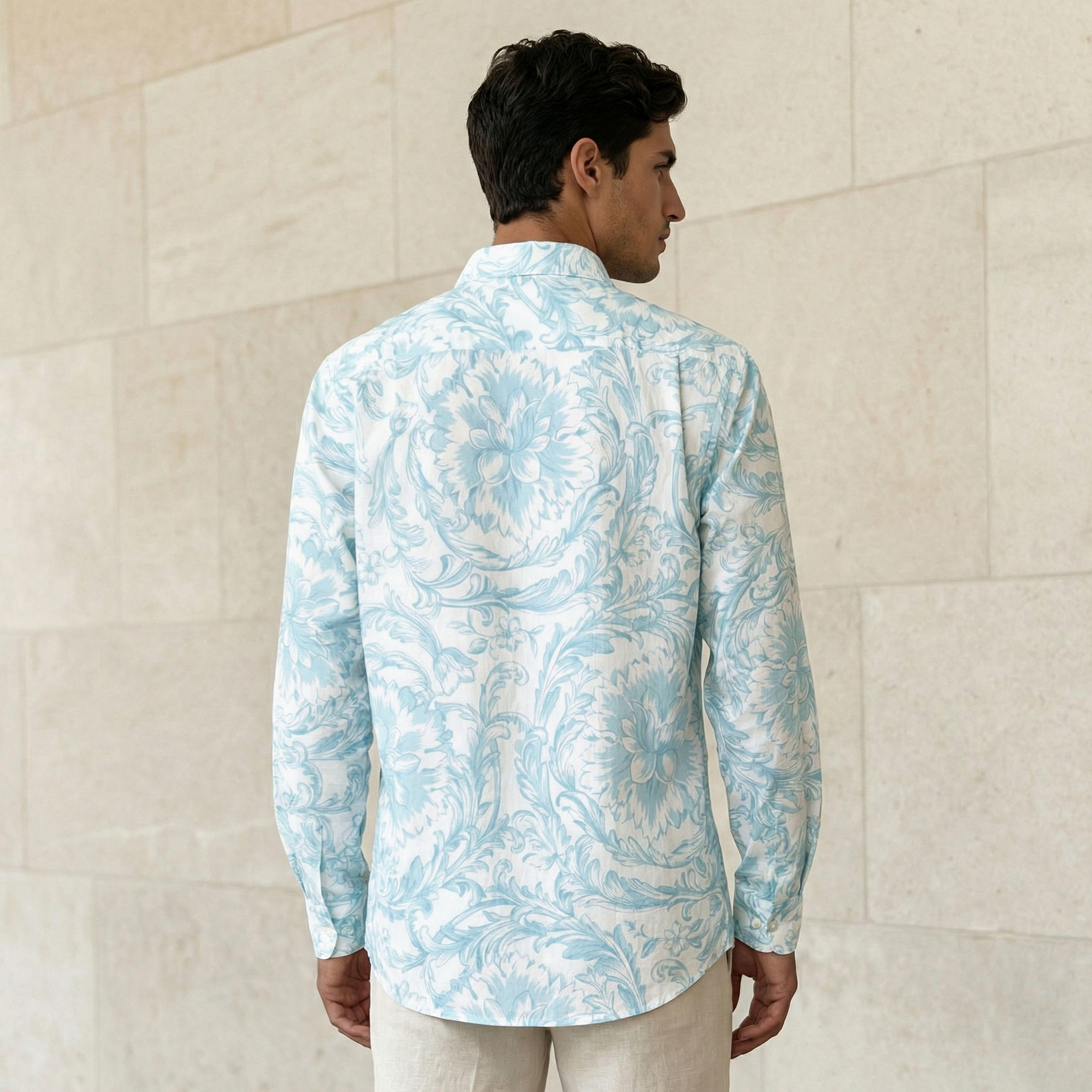 Iconic Men Regular Fit Collared Printed Long Sleeve Shirt-men-clothing-shirts-image-4