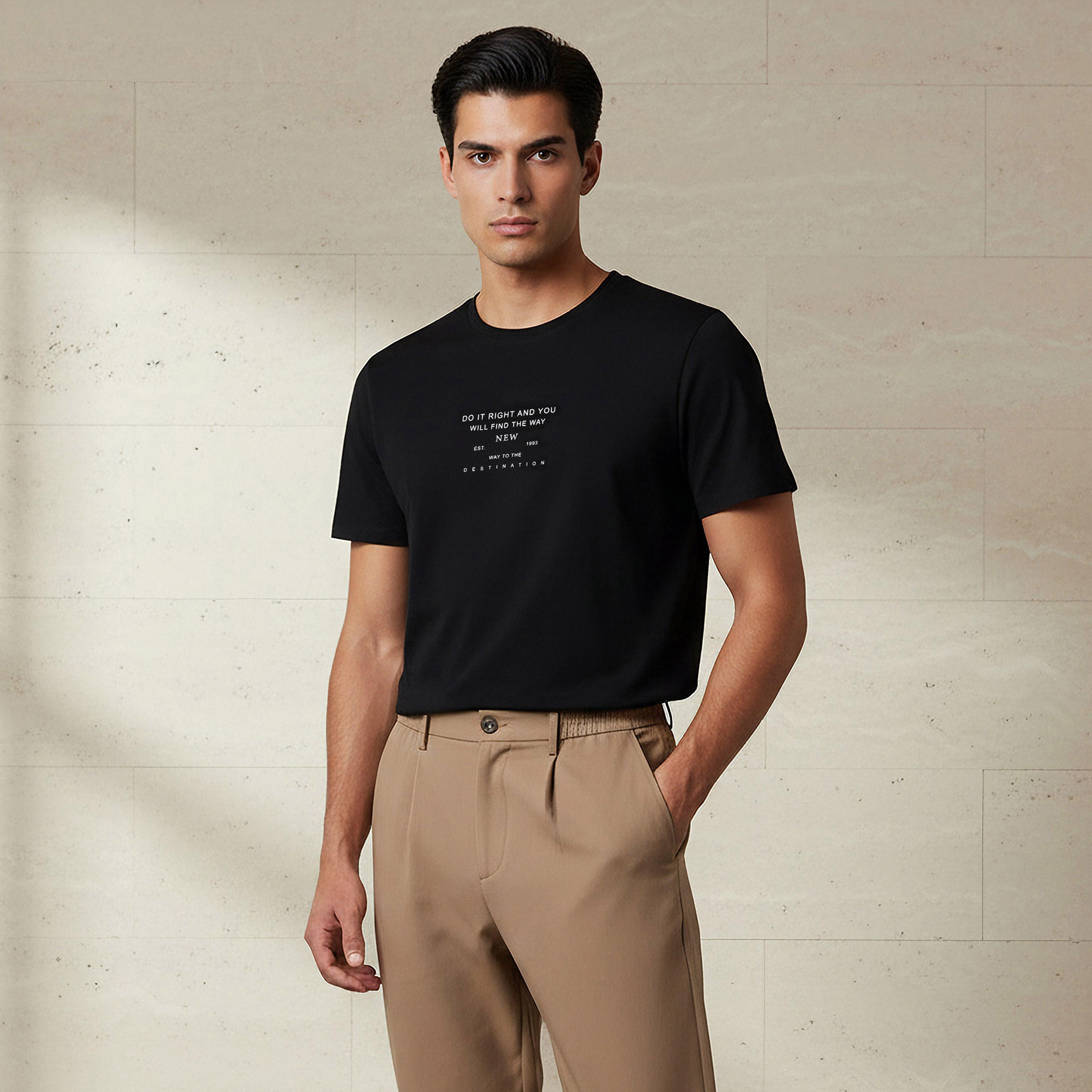 Iconic Men Slim Fit Crew Neck Short Sleeve Printed T-shirt-men-clothing-tshirtsandpolos-tshirts-image-1