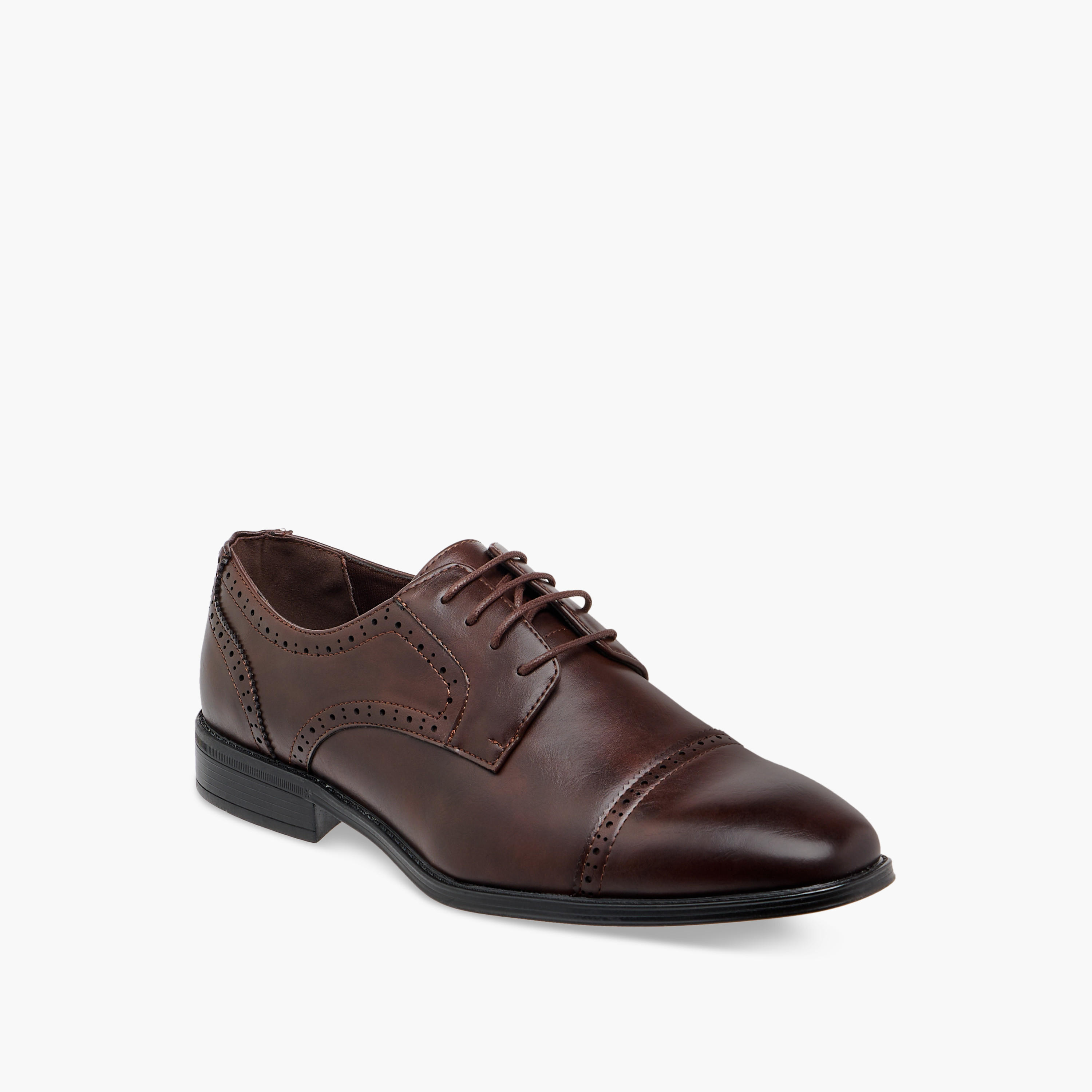 LBL by Shoexpress Solid Lace-Up Derby Shoes-men-shoes-formalshoes-image-2