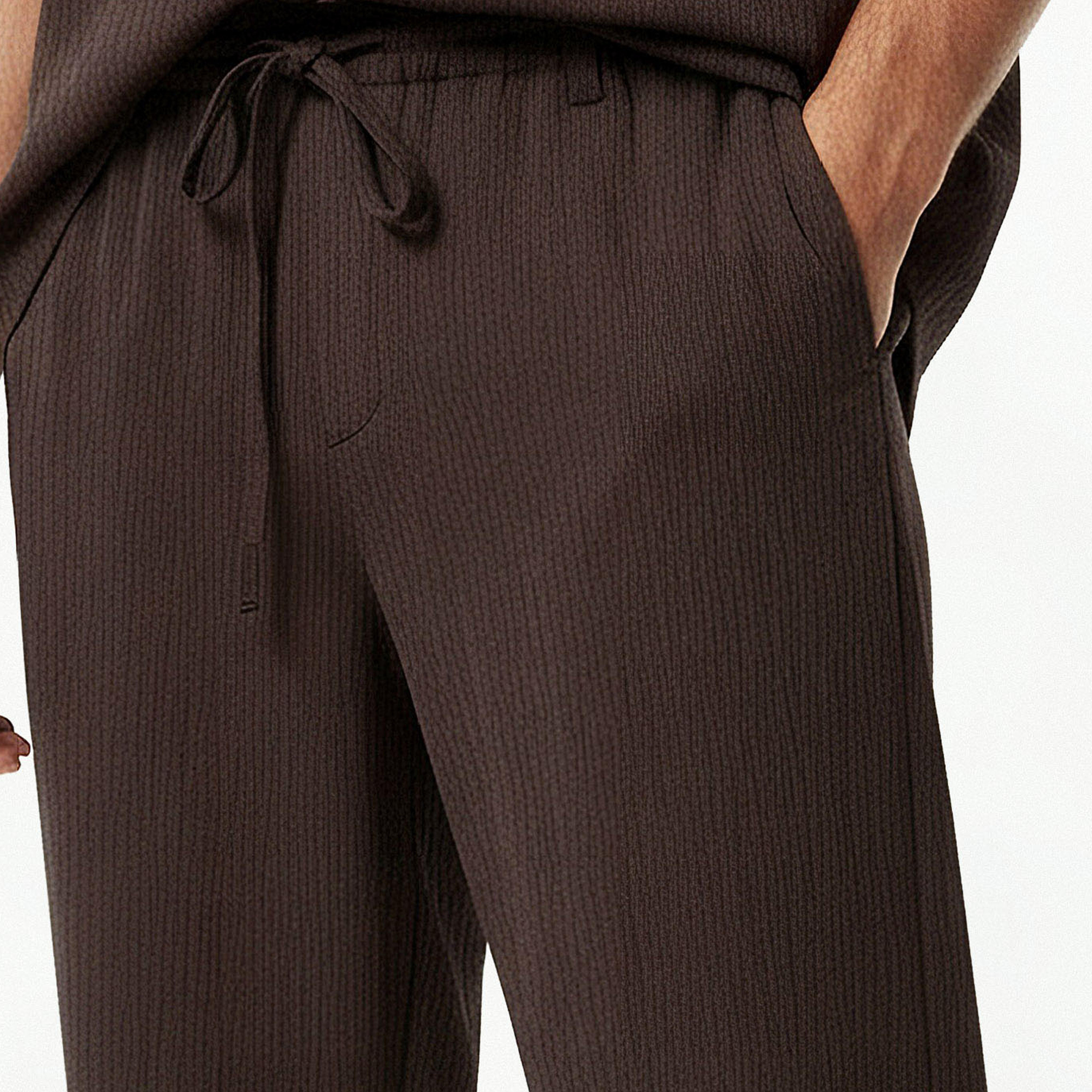 Iconic Men Regular Fit Crinkled Casual Pants-men-clothing-bottoms-joggers-image-2