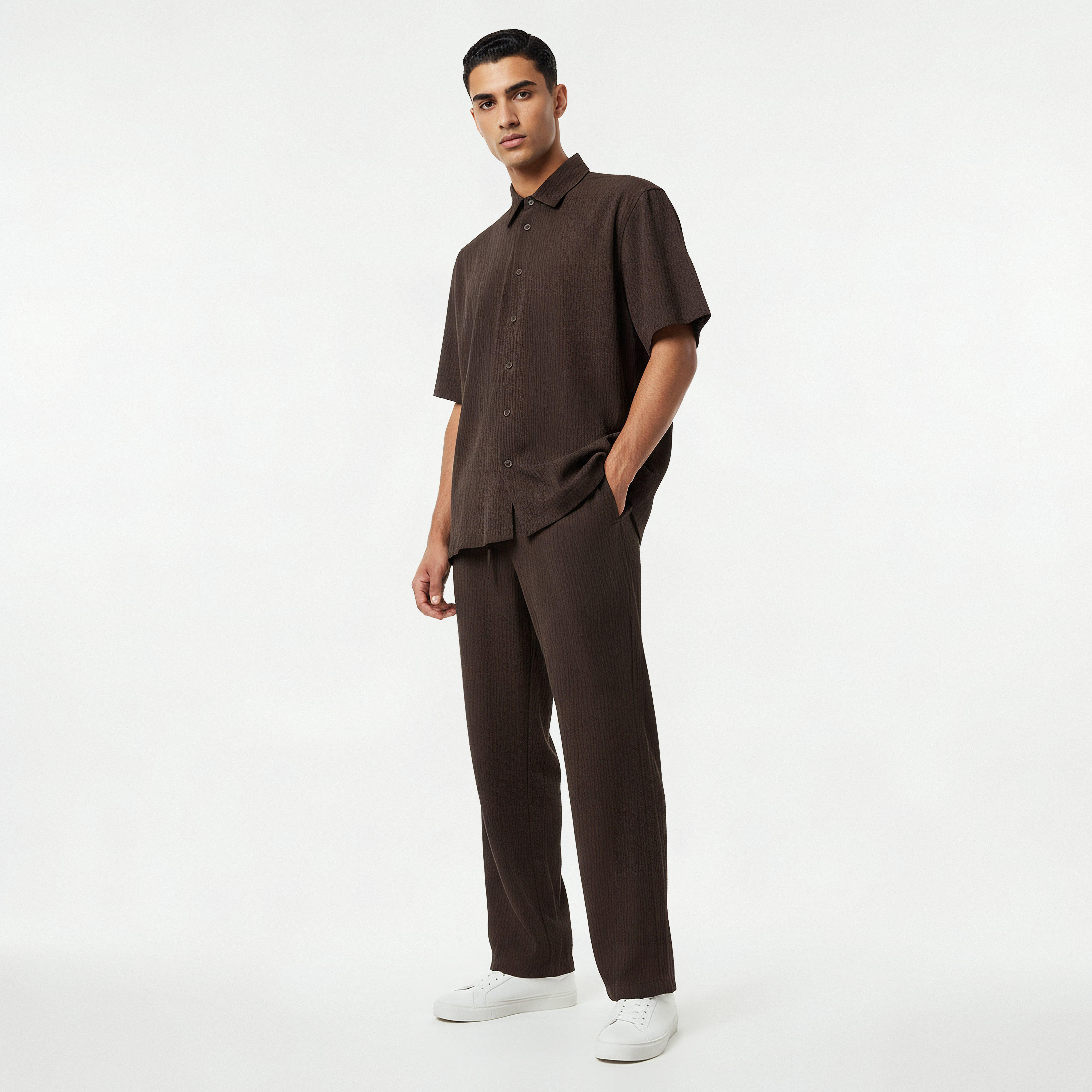 Iconic Men Regular Fit Crinkled Casual Pants-men-clothing-bottoms-joggers-image-3