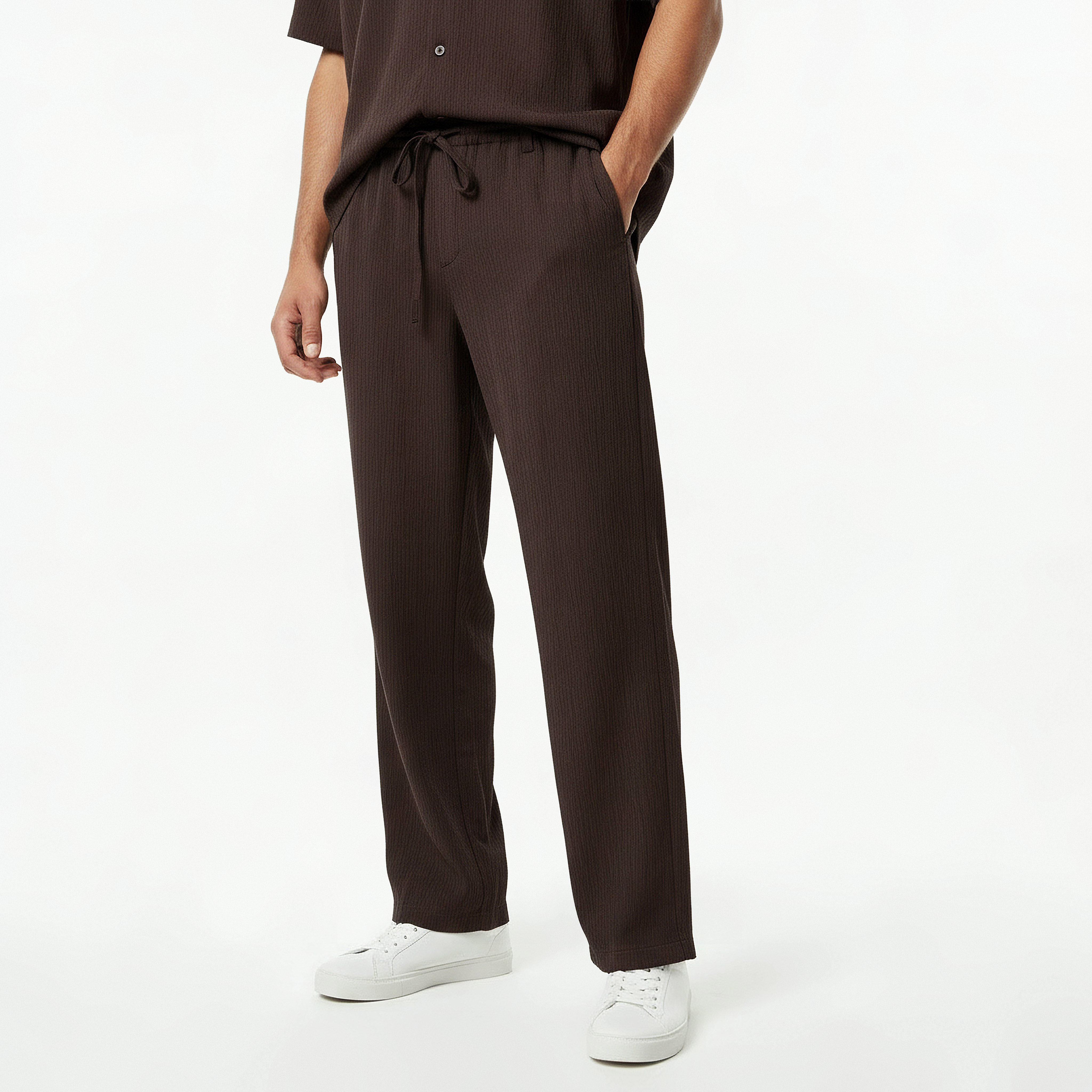 Iconic Men Regular Fit Crinkled Casual Pants-men-clothing-bottoms-joggers-image-5