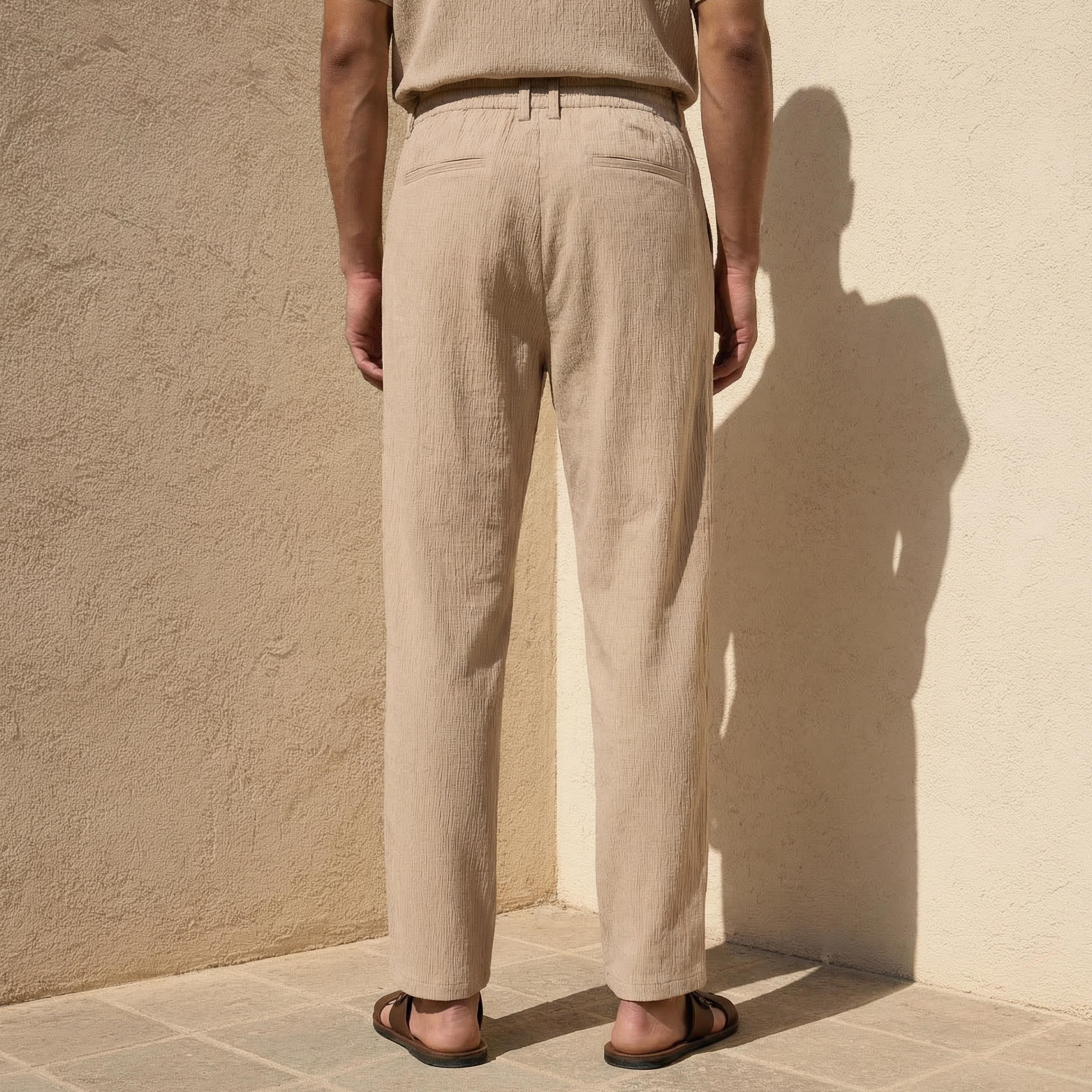 Iconic Men Regular Fit Crinkled Casual Pants-men-clothing-bottoms-joggers-image-4