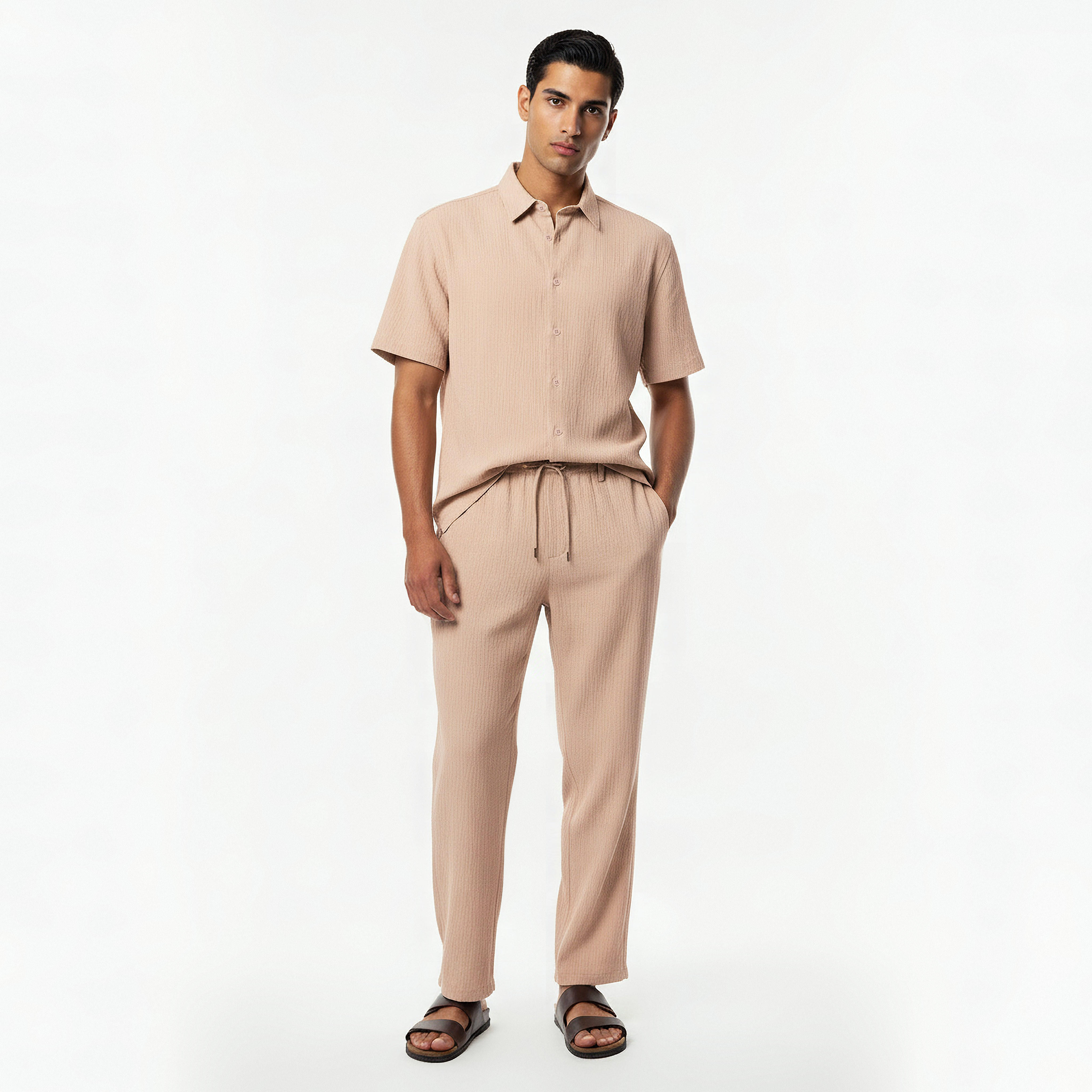Iconic Men Regular Fit Crinkled Casual Pants-men-clothing-bottoms-joggers-image-5