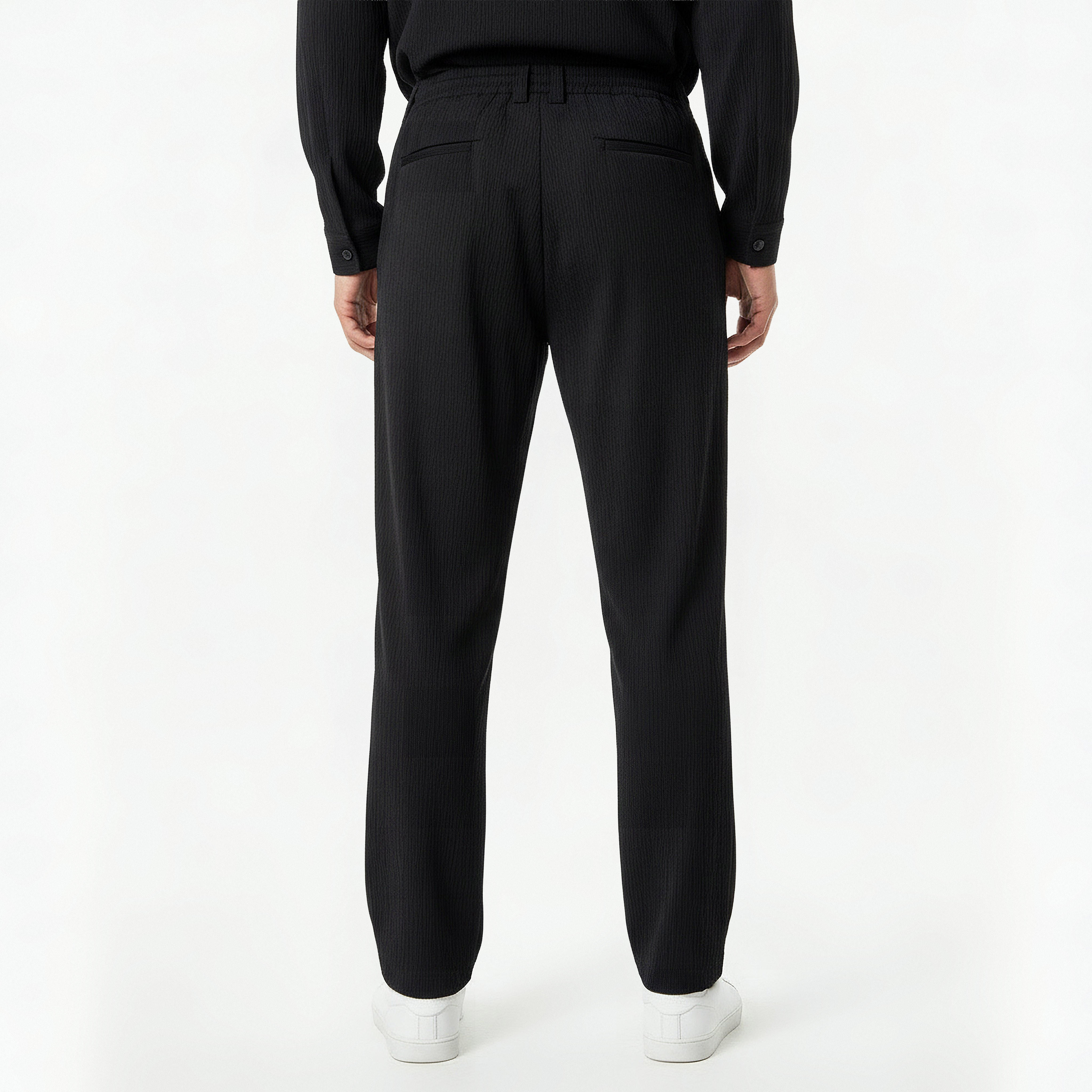 بنطلون كاجوال مجعد بقصة عادية للرجال من آيكونيك-men-clothing-bottoms-joggers-image-4