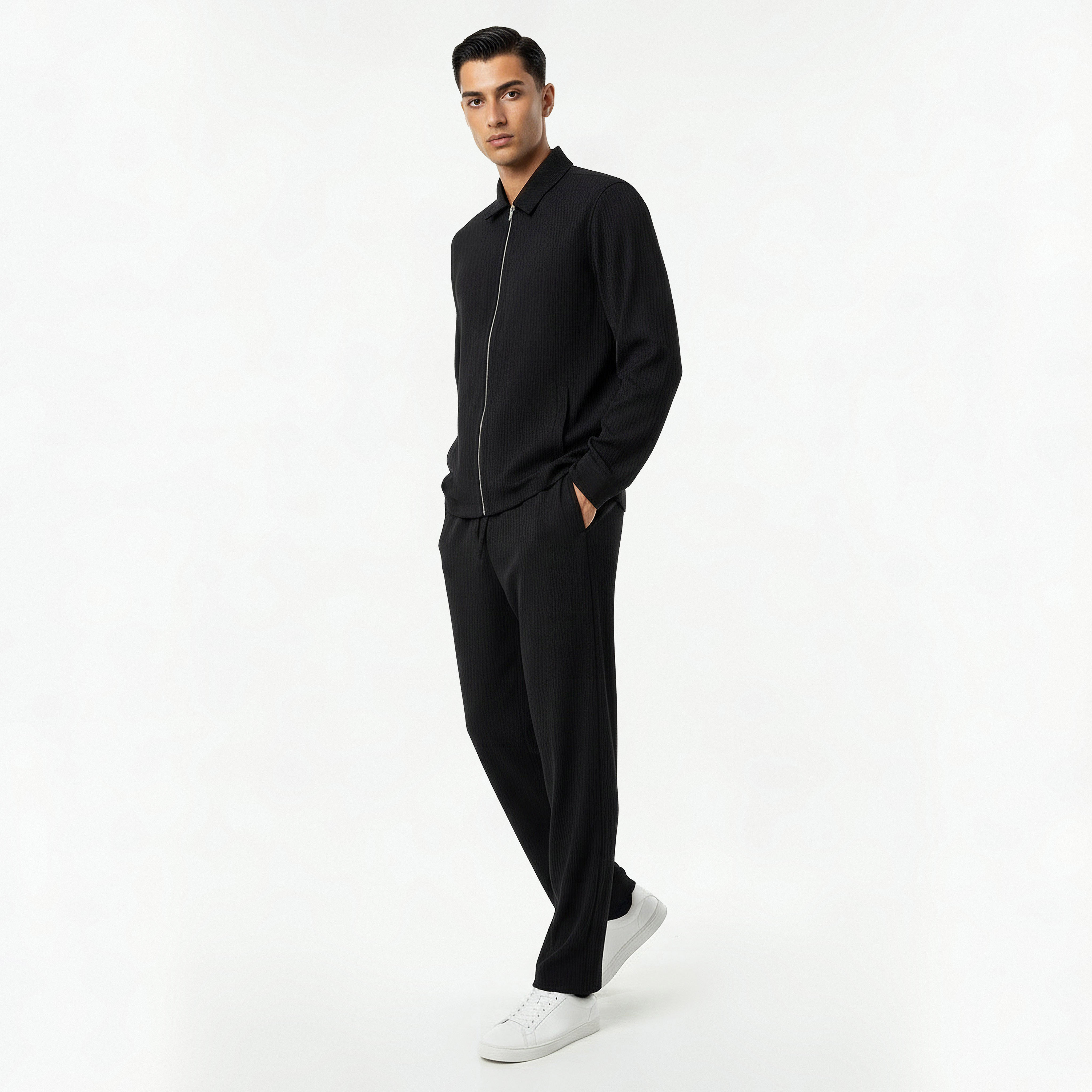 بنطلون كاجوال مجعد بقصة عادية للرجال من آيكونيك-men-clothing-bottoms-joggers-image-5