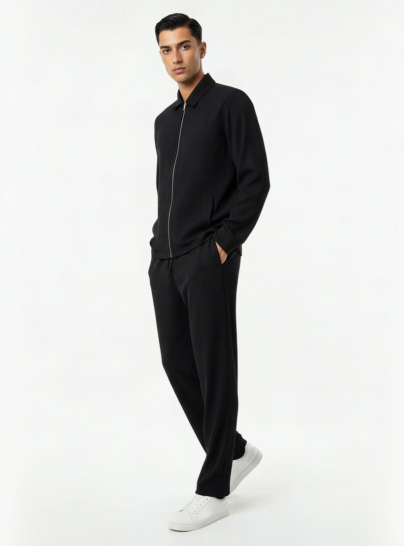 بنطلون كاجوال مجعد بقصة عادية للرجال من آيكونيك-men-clothing-bottoms-joggers-image-5