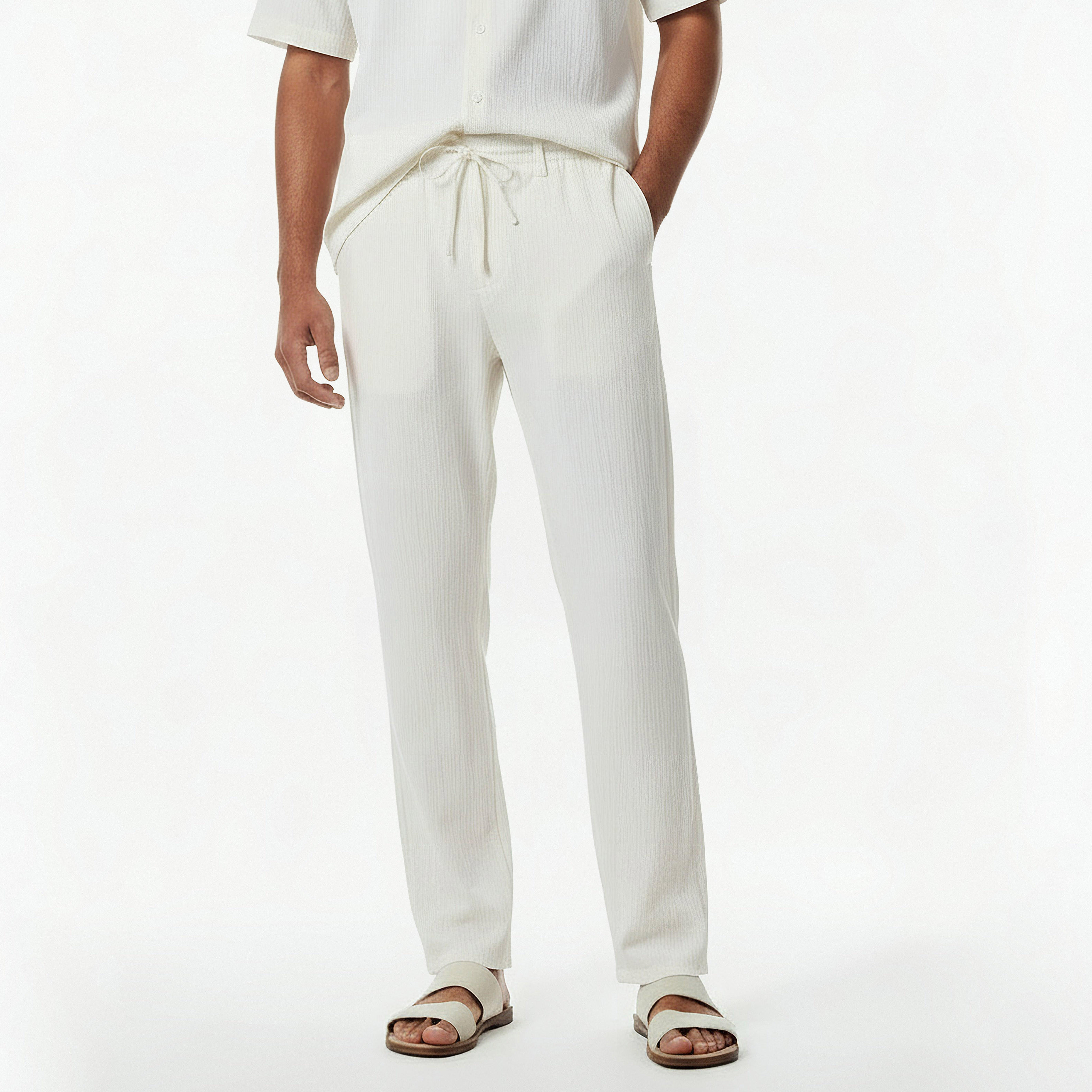 Iconic Men Regular Fit Crinkled Casual Pants-men-clothing-bottoms-joggers-image-5