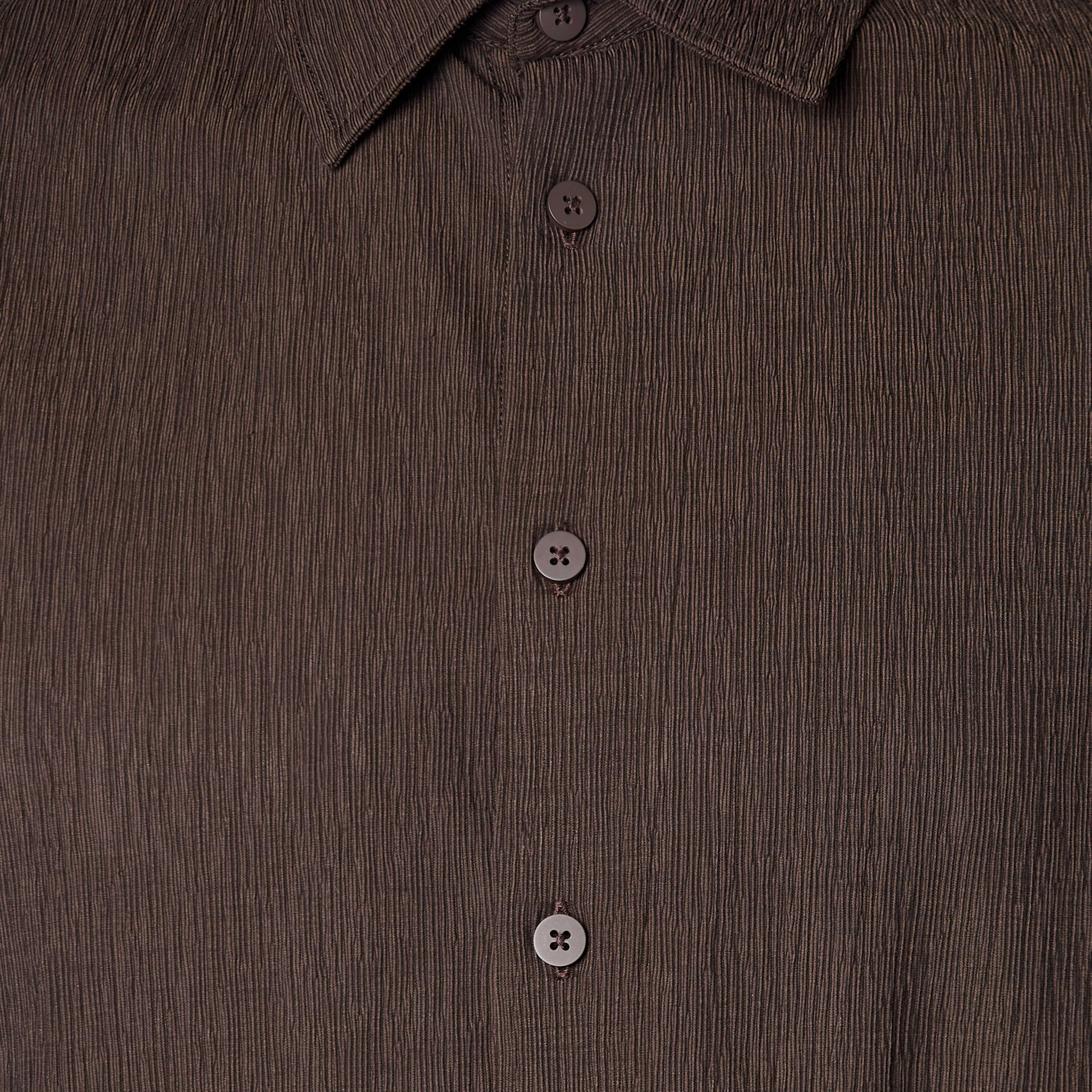 Iconic Men Regular Fit Collared Crinkled Short Sleeve Shirt-men-clothing-shirts-image-2