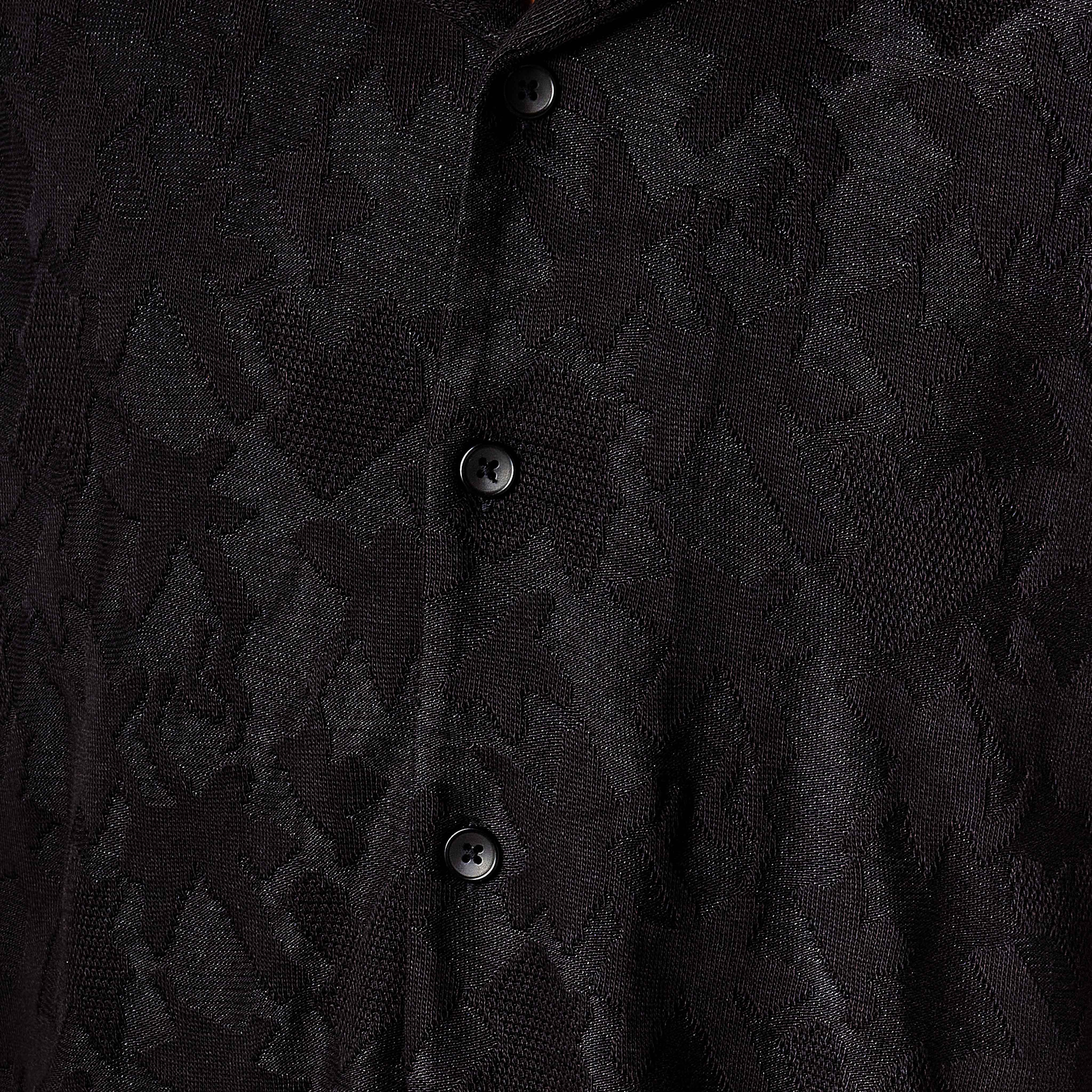قميص بقصة عادية وياقة كامب وملمس بارز للرجال من آيكونيك-men-clothing-shirts-image-2