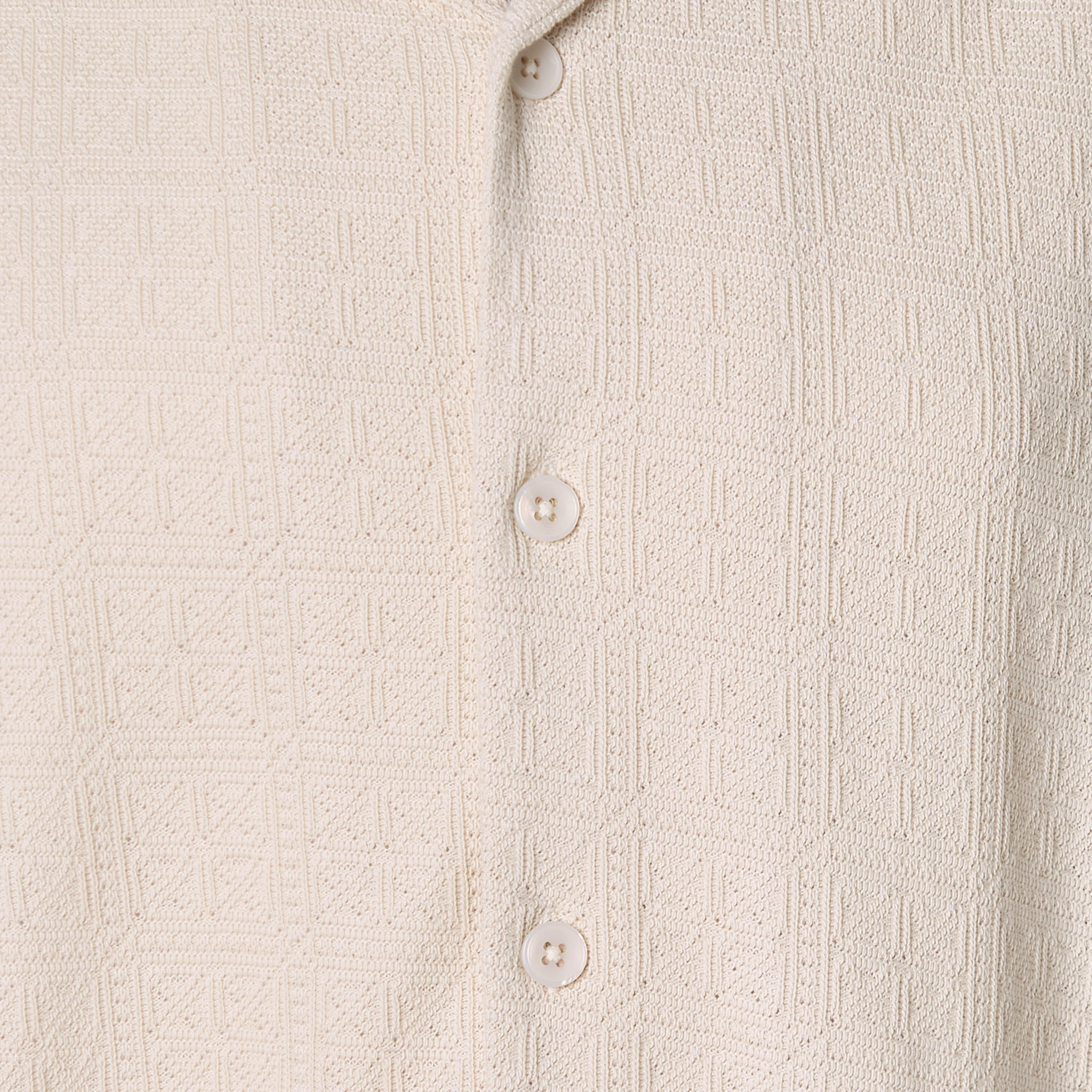 قميص بقصة عادية وياقة كامب وملمس بارز للرجال من آيكونيك-men-clothing-shirts-image-4