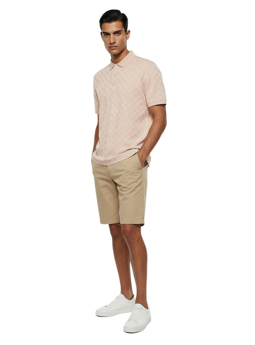 تيشيرت بولو كاروهات بأكمام قصيرة للرجال من آيكونيك-men-clothing-tshirtsandpolos-polos-image-3