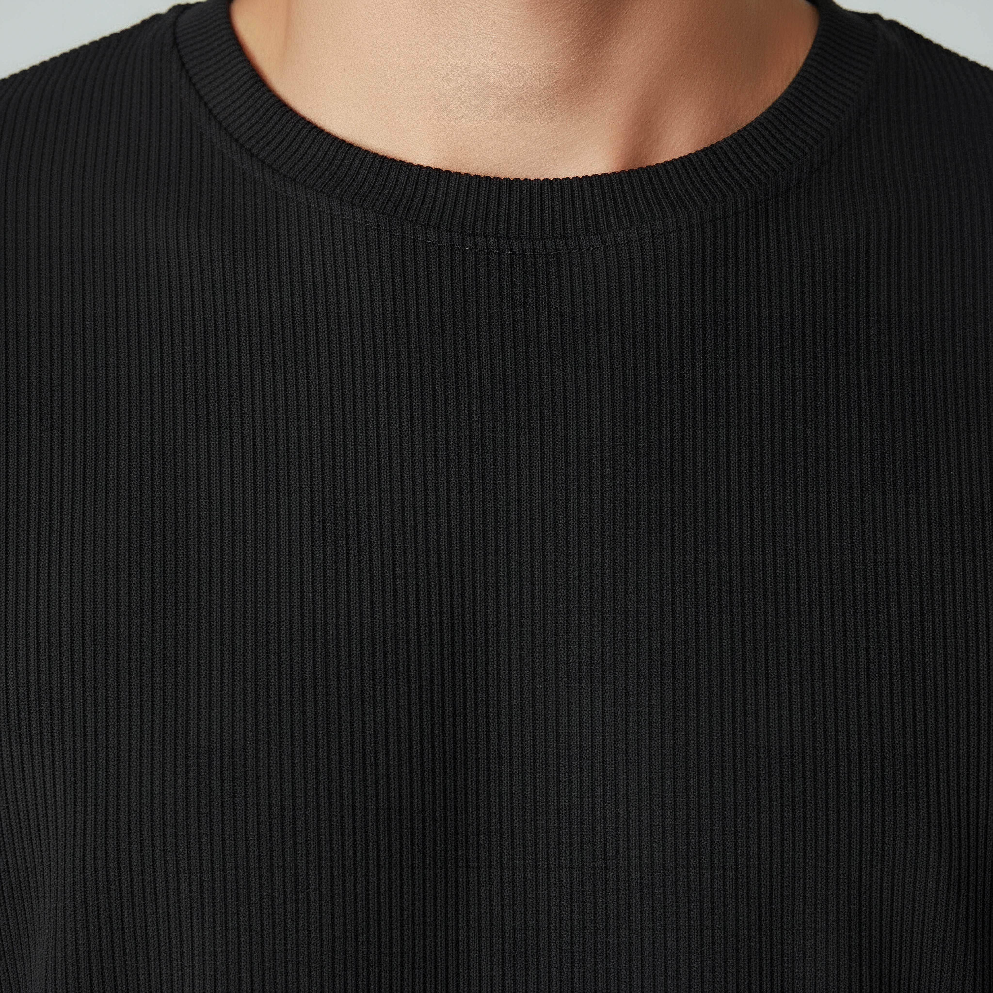 Iconic Men Regular Fit Crew Neck Short Sleeve Ribbed T-shirt-men-clothing-tshirtsandpolos-tshirts-image-4