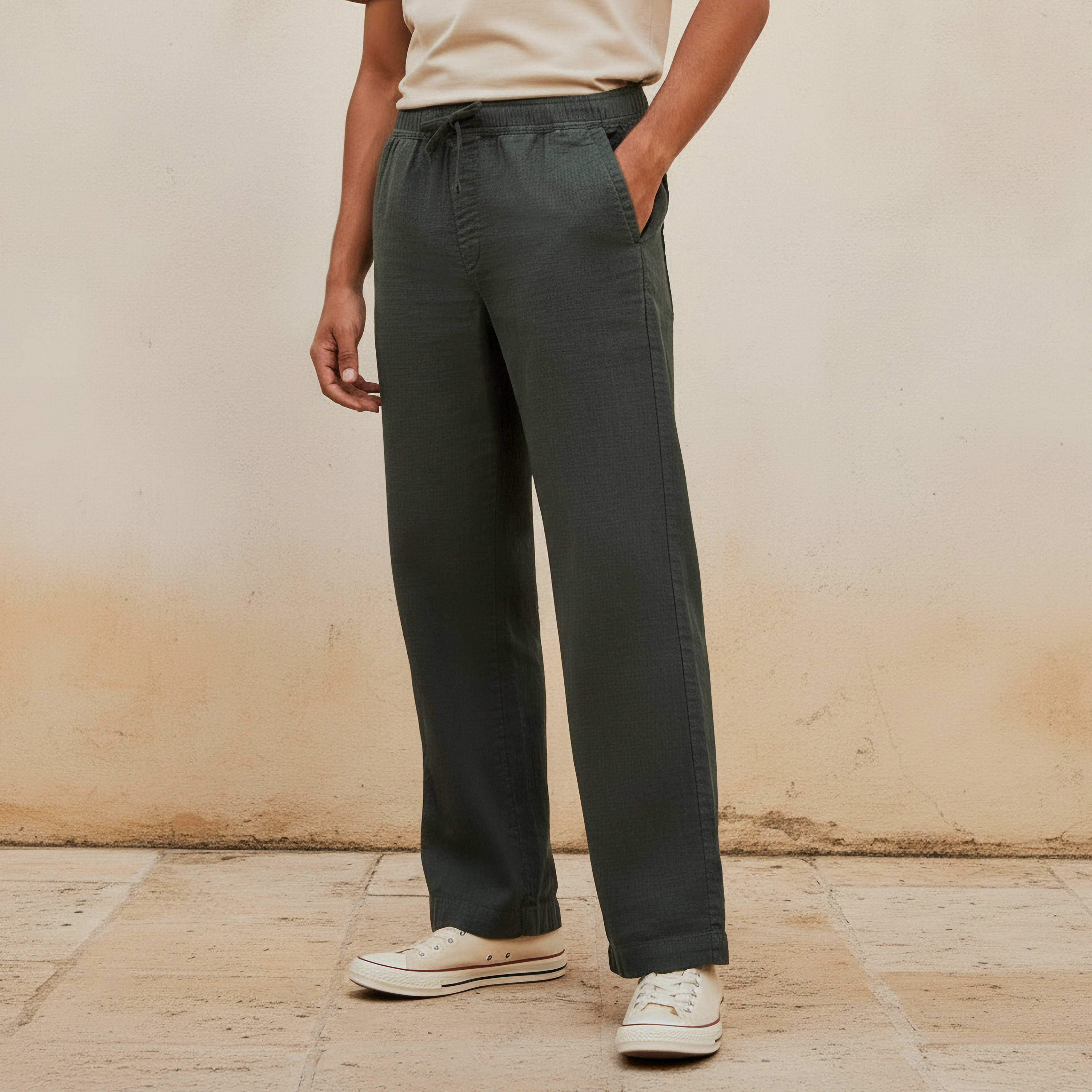 Iconic Men Regular Fit Trousers-men-clothing-bottoms-trousersandchinos-trousers-image-1