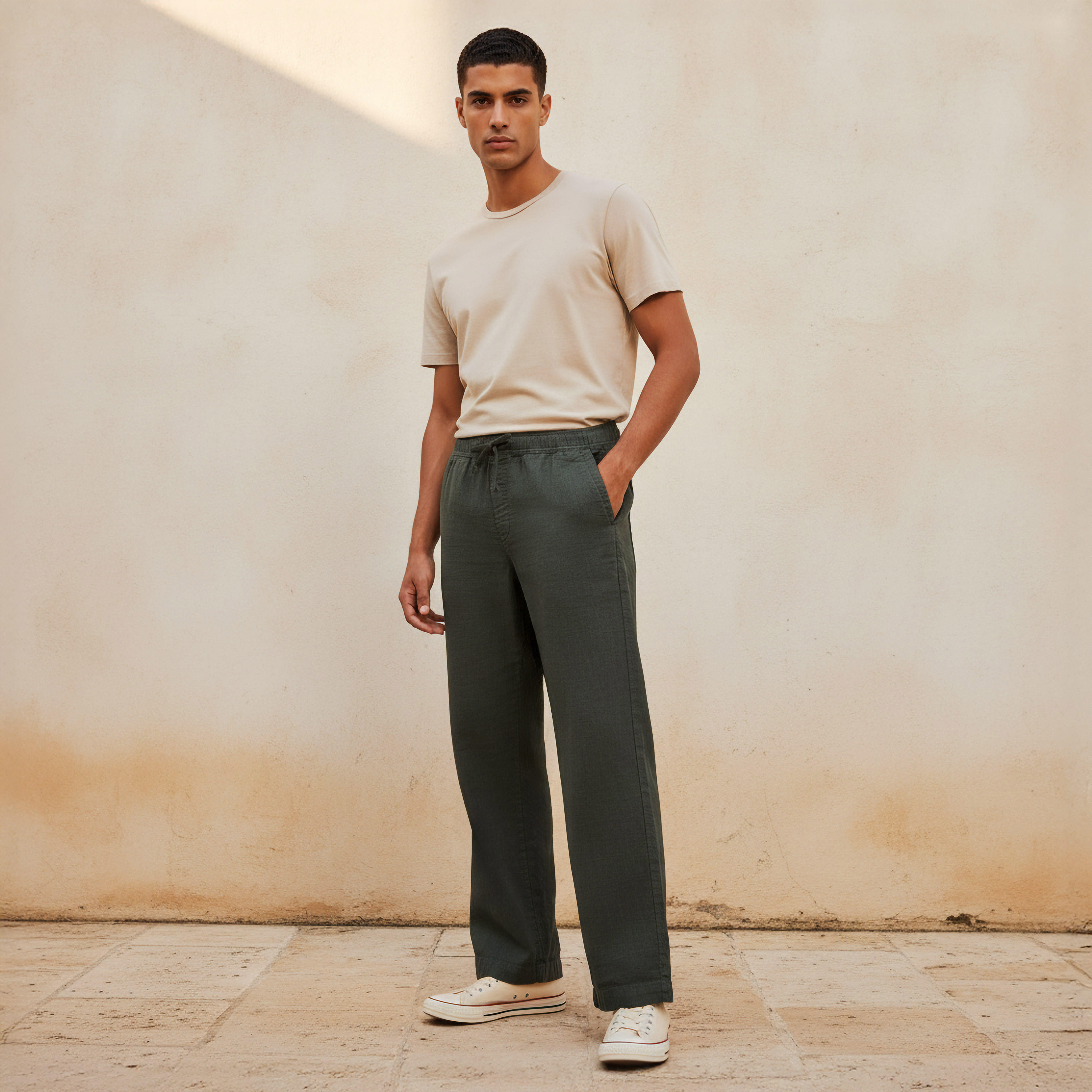 Iconic Men Regular Fit Trousers-men-clothing-bottoms-trousersandchinos-trousers-image-3