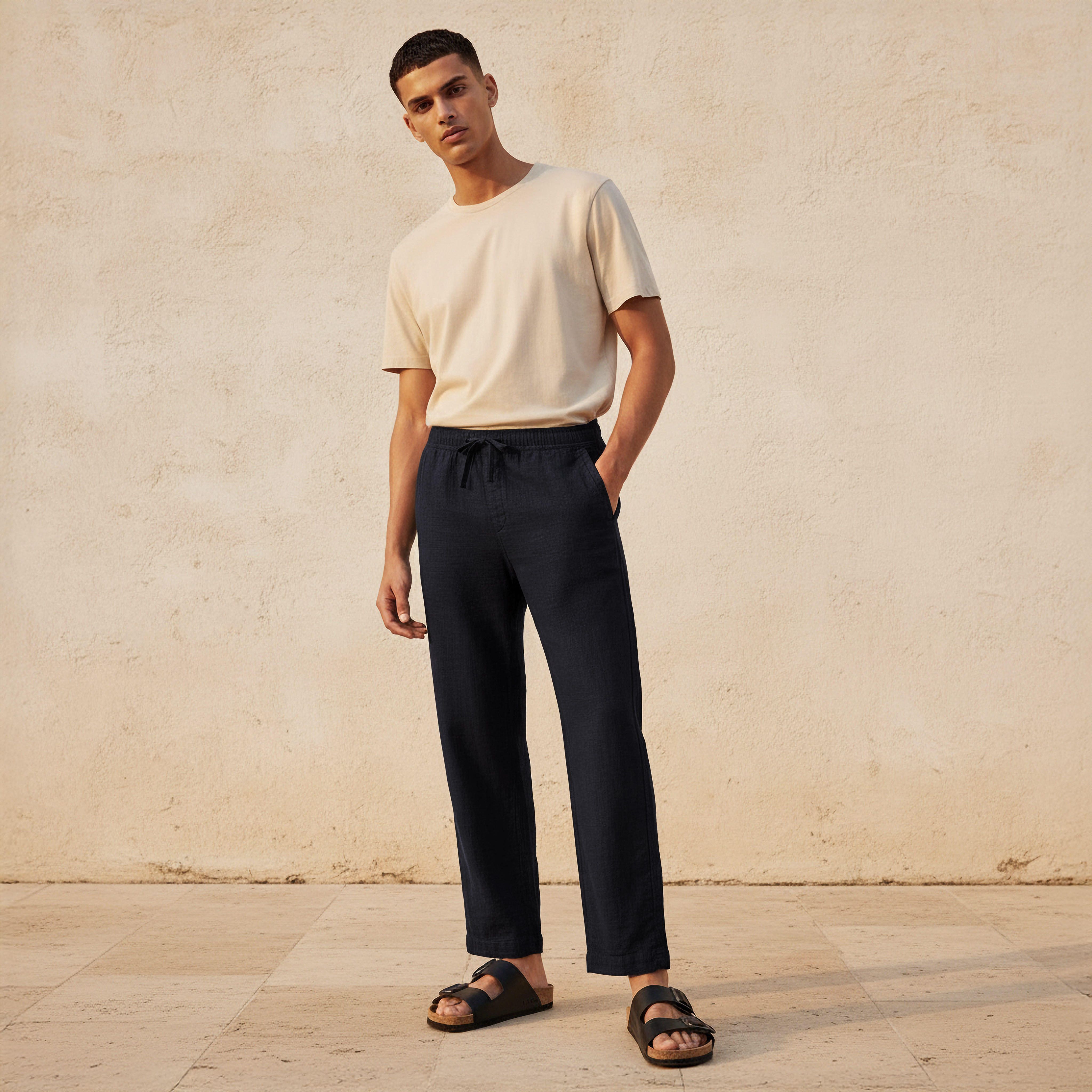 Iconic Men Regular Fit Trousers-men-clothing-bottoms-trousersandchinos-trousers-image-3
