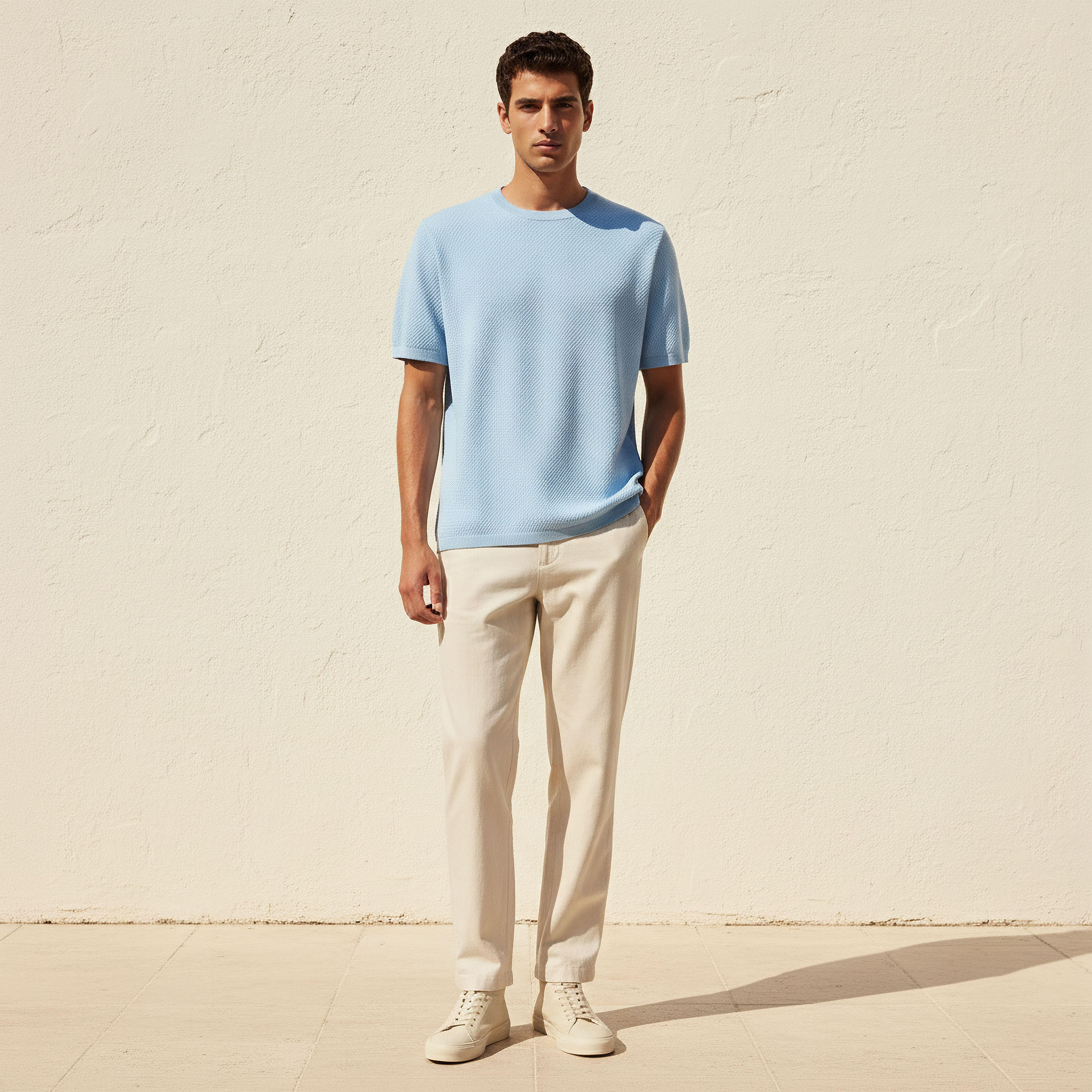 Iconic Men Regular Fit Crew Neck Short Sleeves Popcorn Textured T-shirt-PROMO_SP_AE_2FOR99_110625-image-3