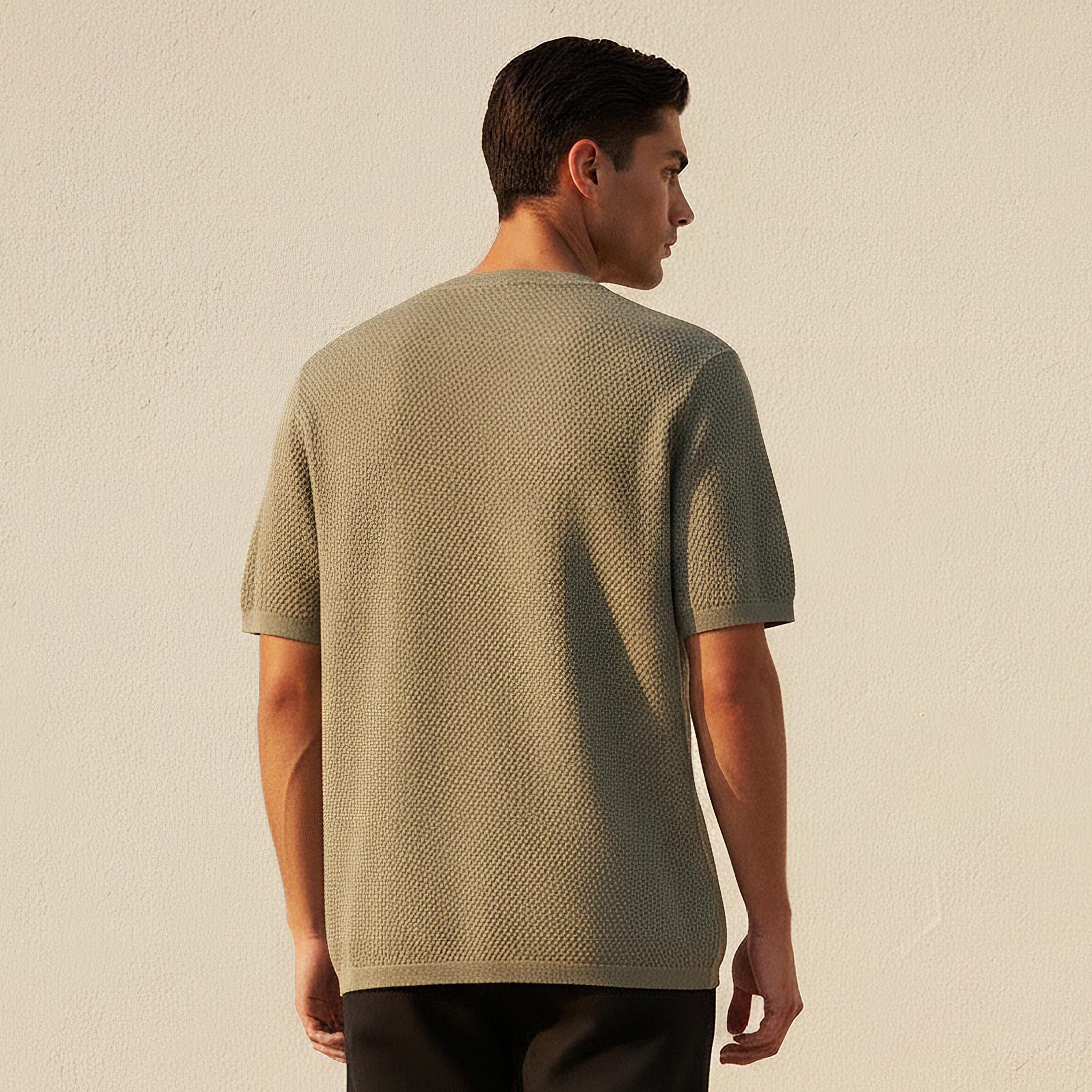 Iconic Men Regular Fit Crew Neck Short Sleeves Popcorn Textured T-shirt-PROMO_SP_AE_2FOR99_110625-image-4