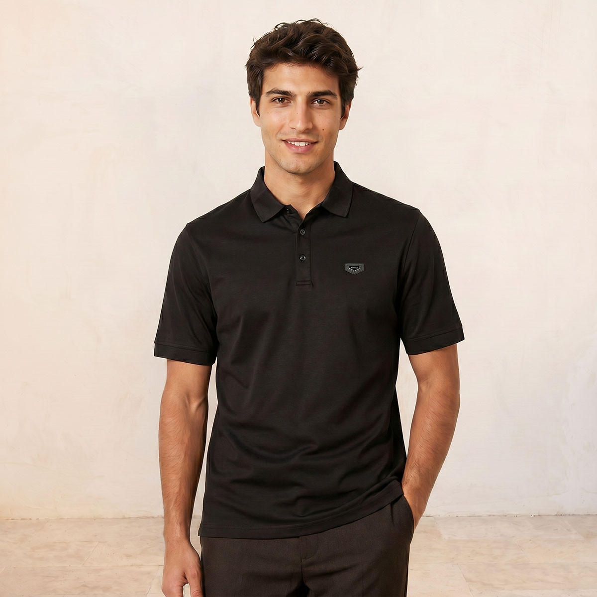 Splash Iconic Short Sleeves Applique Mercerised Polo T-Shirt-men-clothing-tshirtsandpolos-polos-image-1
