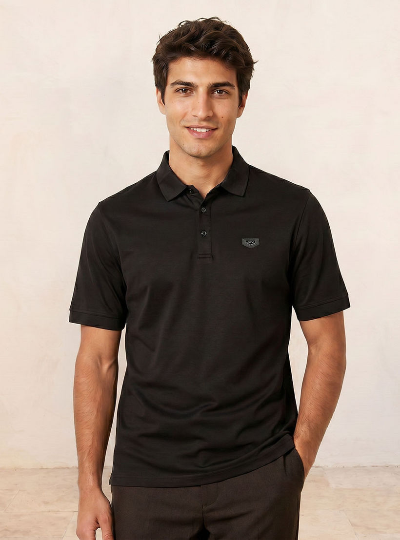 Splash Iconic Short Sleeves Applique Mercerised Polo T-Shirt-men-clothing-tshirtsandpolos-polos-image-1