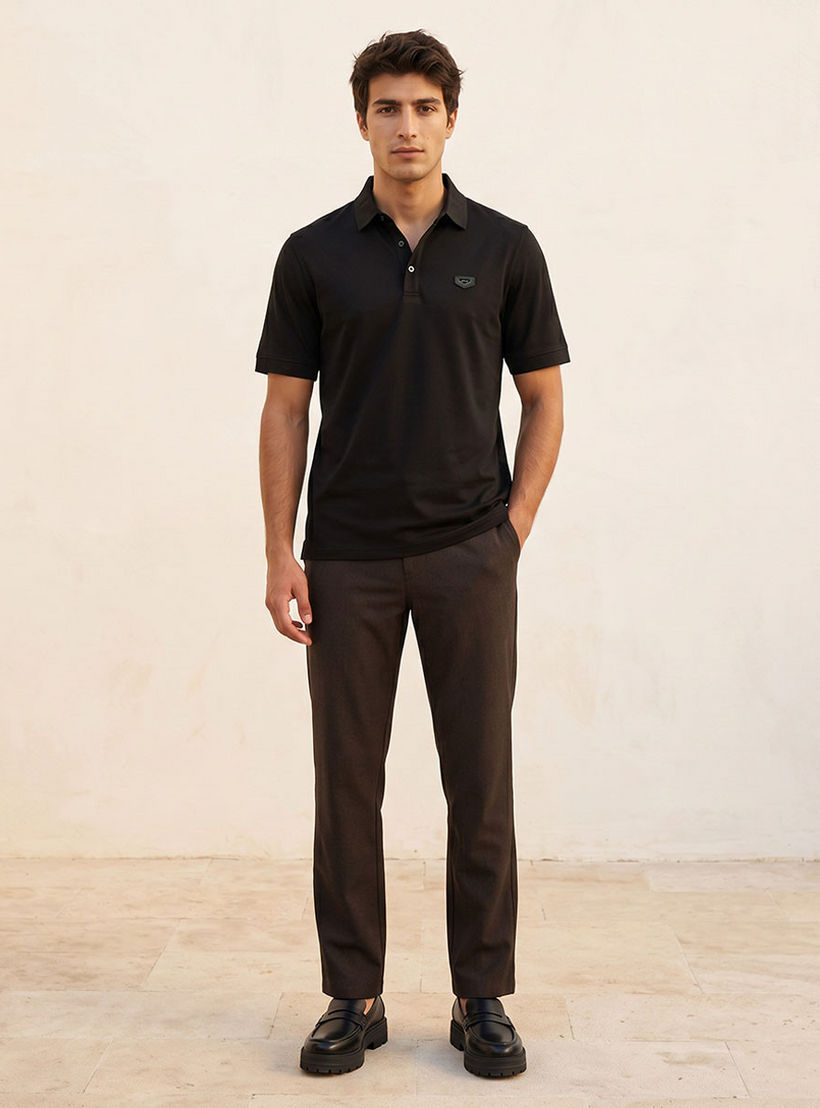 Splash Iconic Short Sleeves Applique Mercerised Polo T-Shirt-men-clothing-tshirtsandpolos-polos-image-3