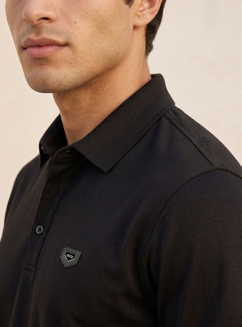 Splash Iconic Short Sleeves Applique Mercerised Polo T-Shirt-men-clothing-tshirtsandpolos-polos-image-5