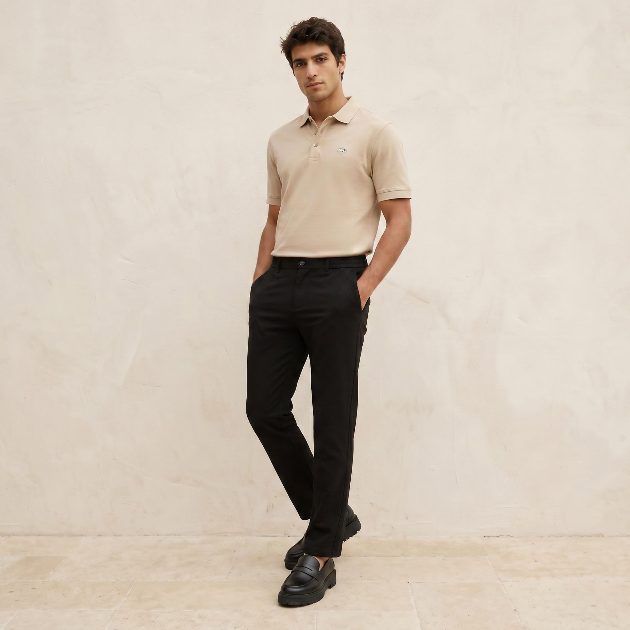 Splash Iconic Short Sleeves Applique Mercerised Polo T-Shirt-men-clothing-tshirtsandpolos-polos-image-3