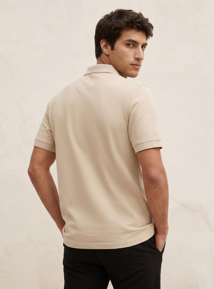 Splash Iconic Short Sleeves Applique Mercerised Polo T-Shirt-men-clothing-tshirtsandpolos-polos-image-4